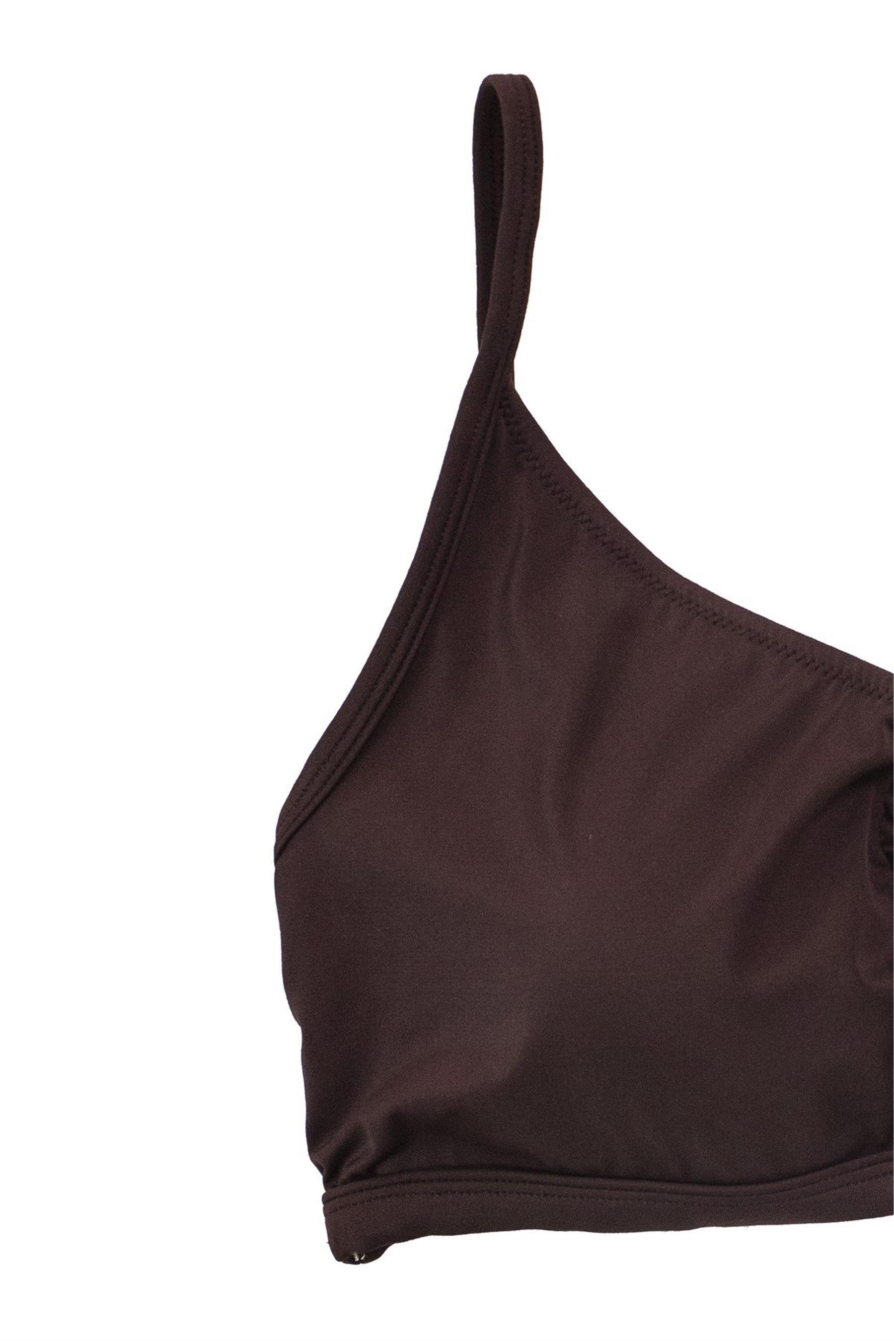 Kadın Kahve Halka Detaylı Bikini Üst