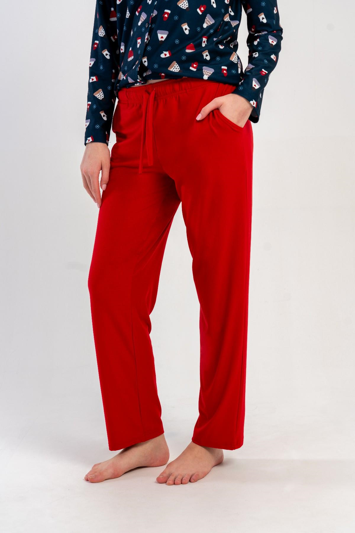 Kadın Kırmızı Marla Pijama Altı