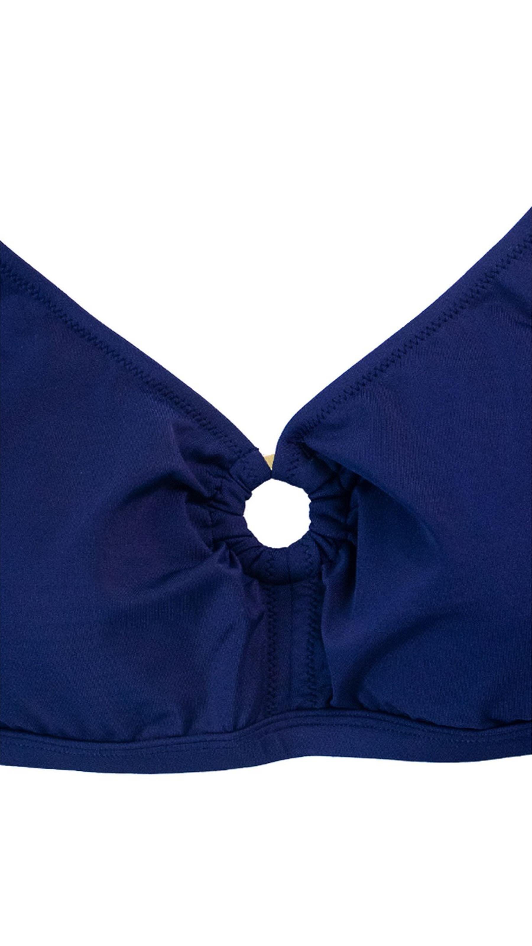 Kadın Lacivert Halka Detaylı Bikini Üst