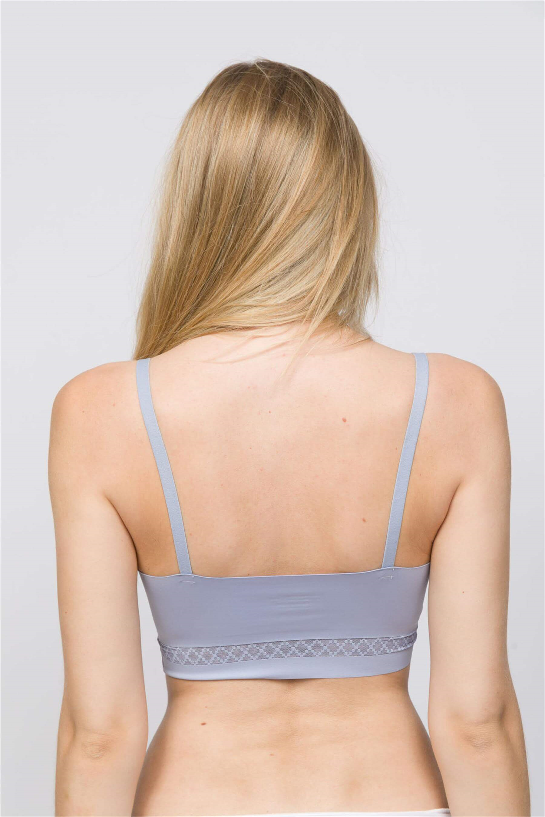 Kadın Mavi Lazer Kesim Bralet