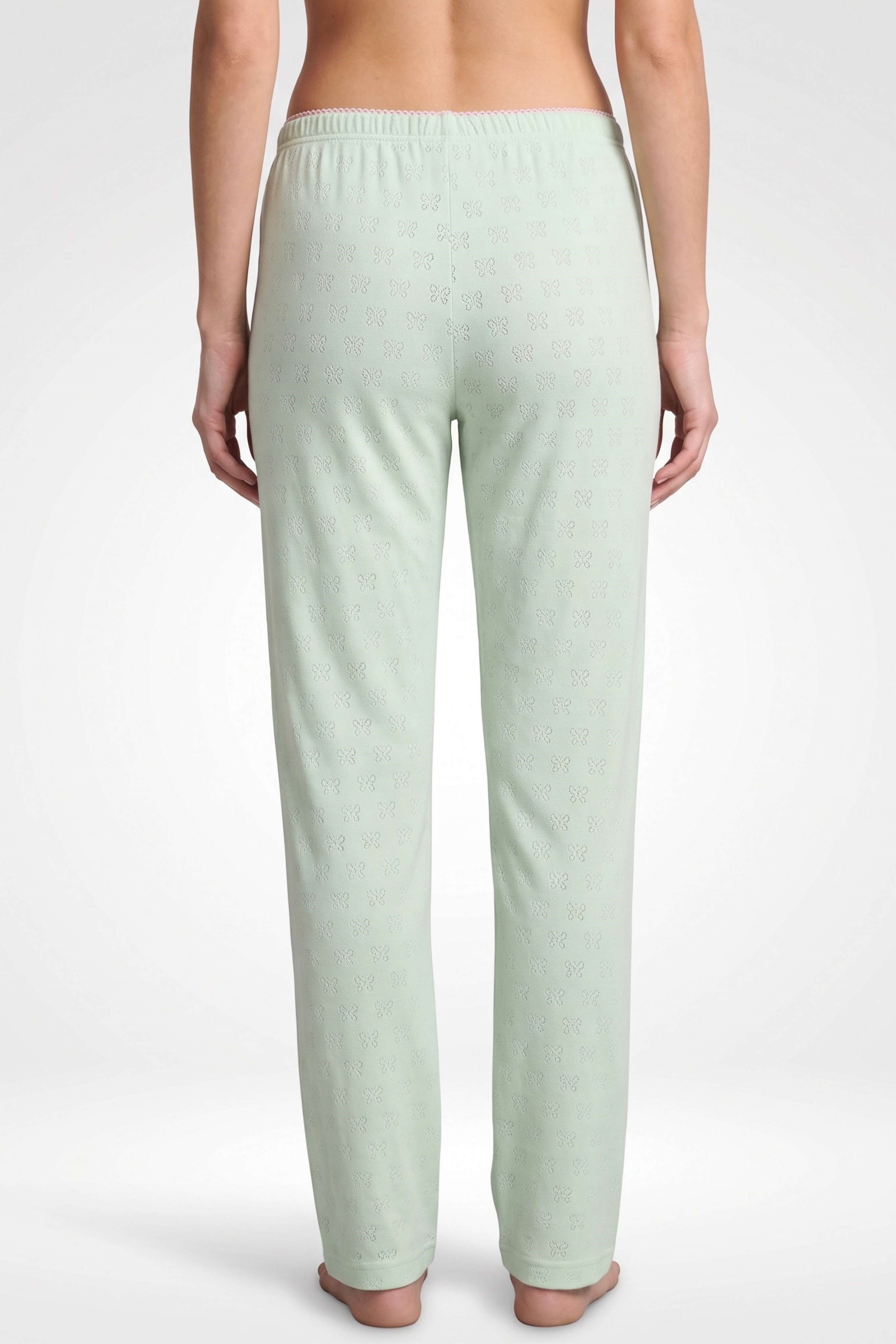 Kadın Mint Ribana Pijama Altı