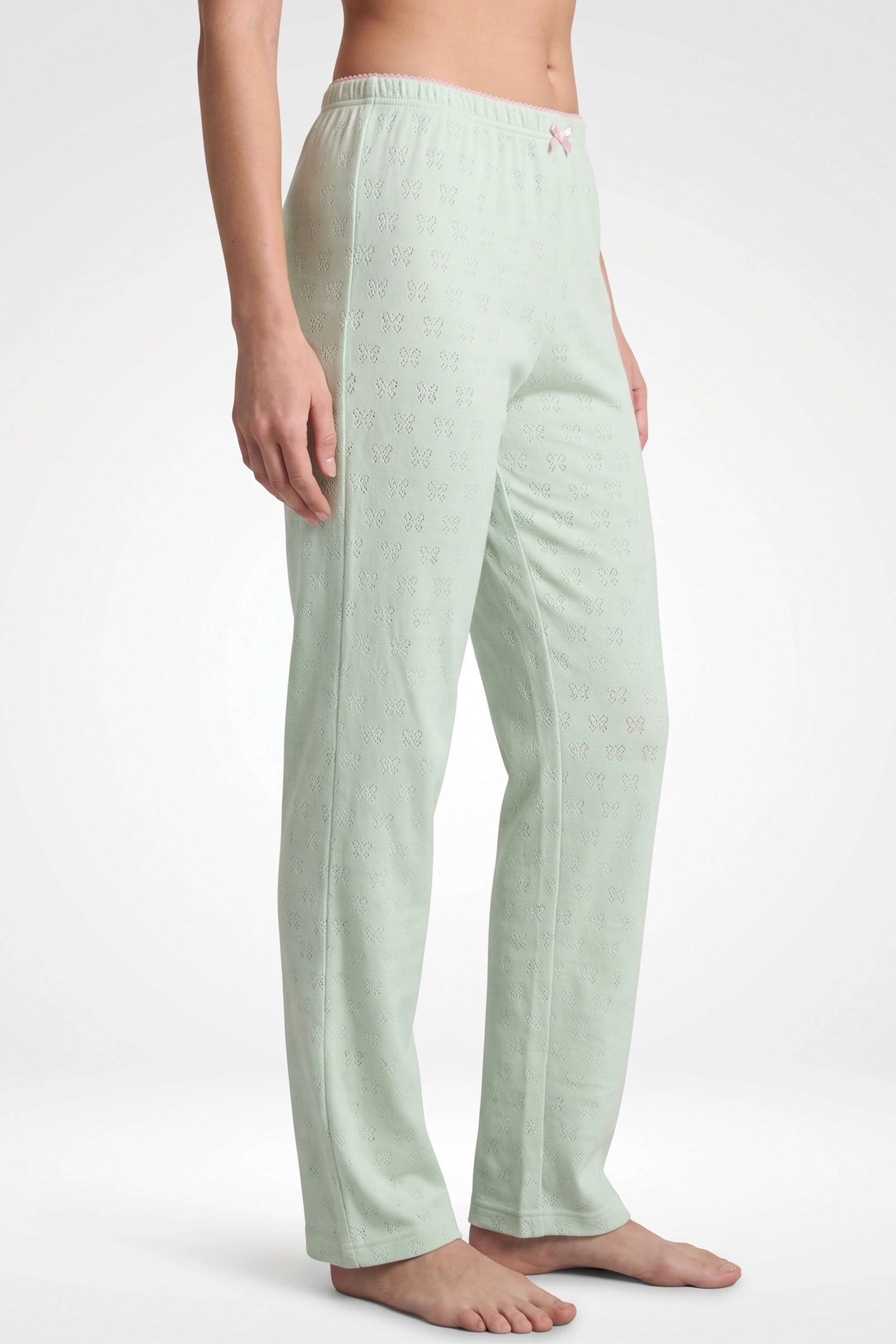 Kadın Mint Ribana Pijama Altı