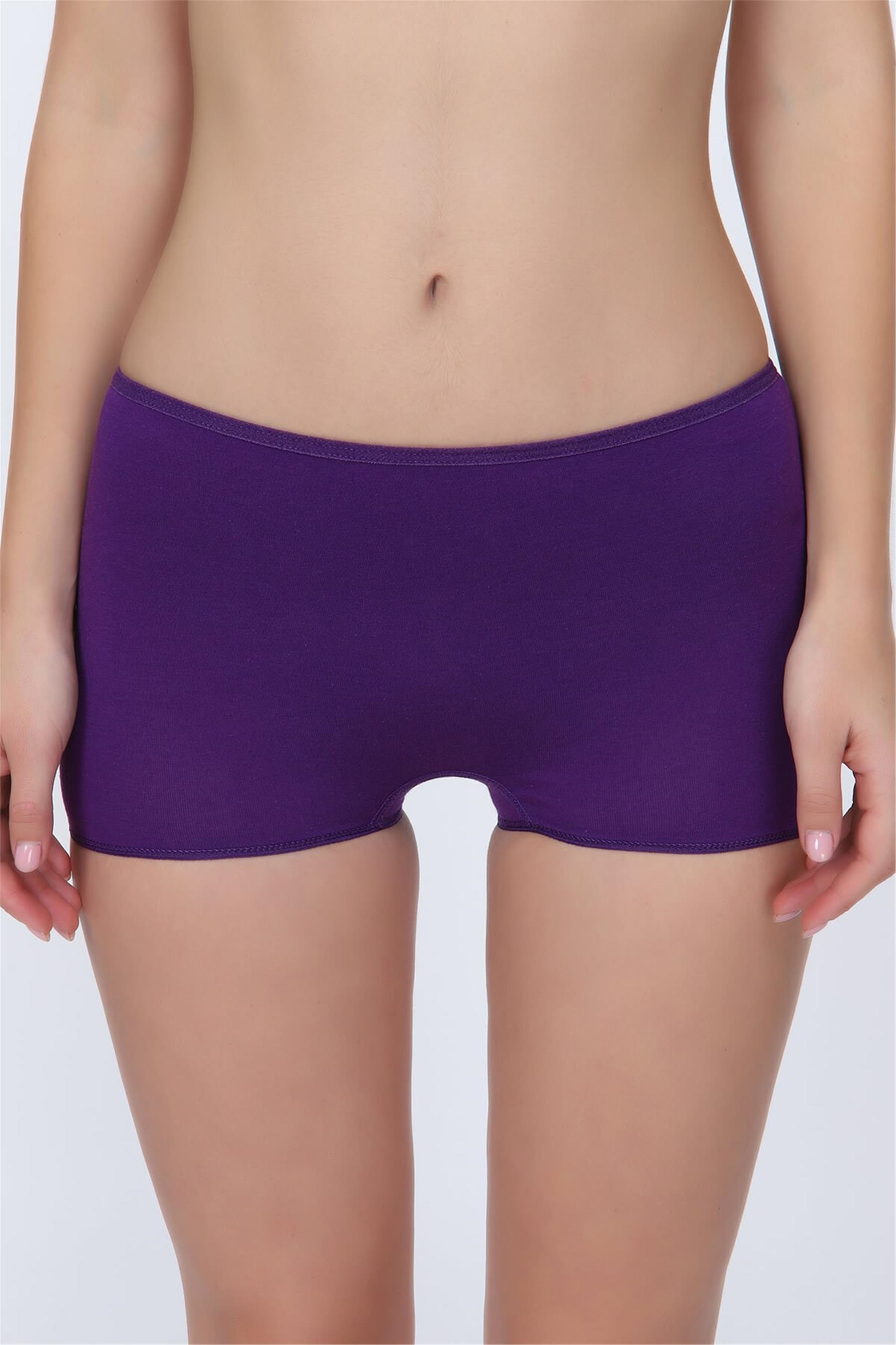 Kadın Mor Penye Modal Boxer