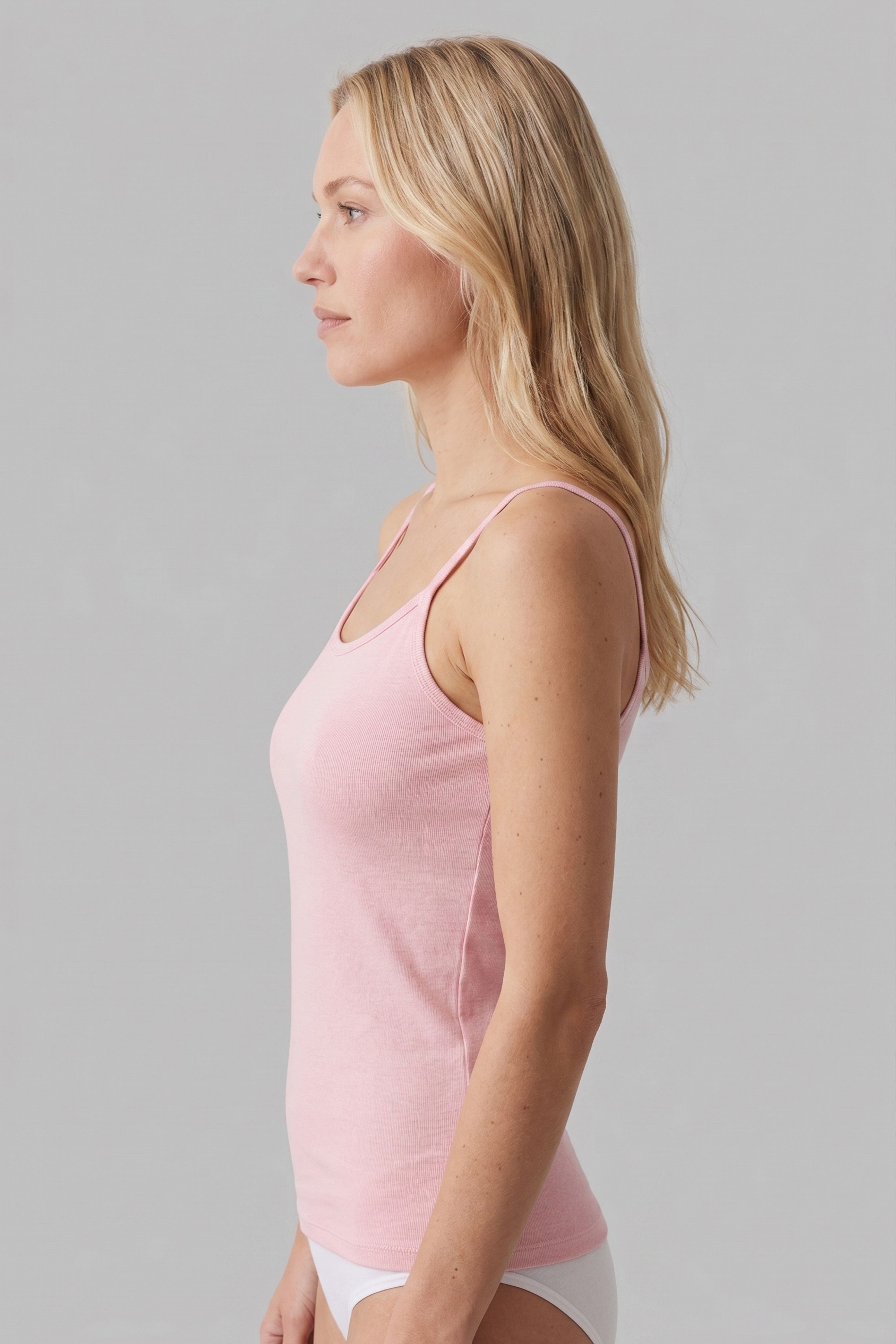 Kadın Pembe Cotton İp Askılı Atlet