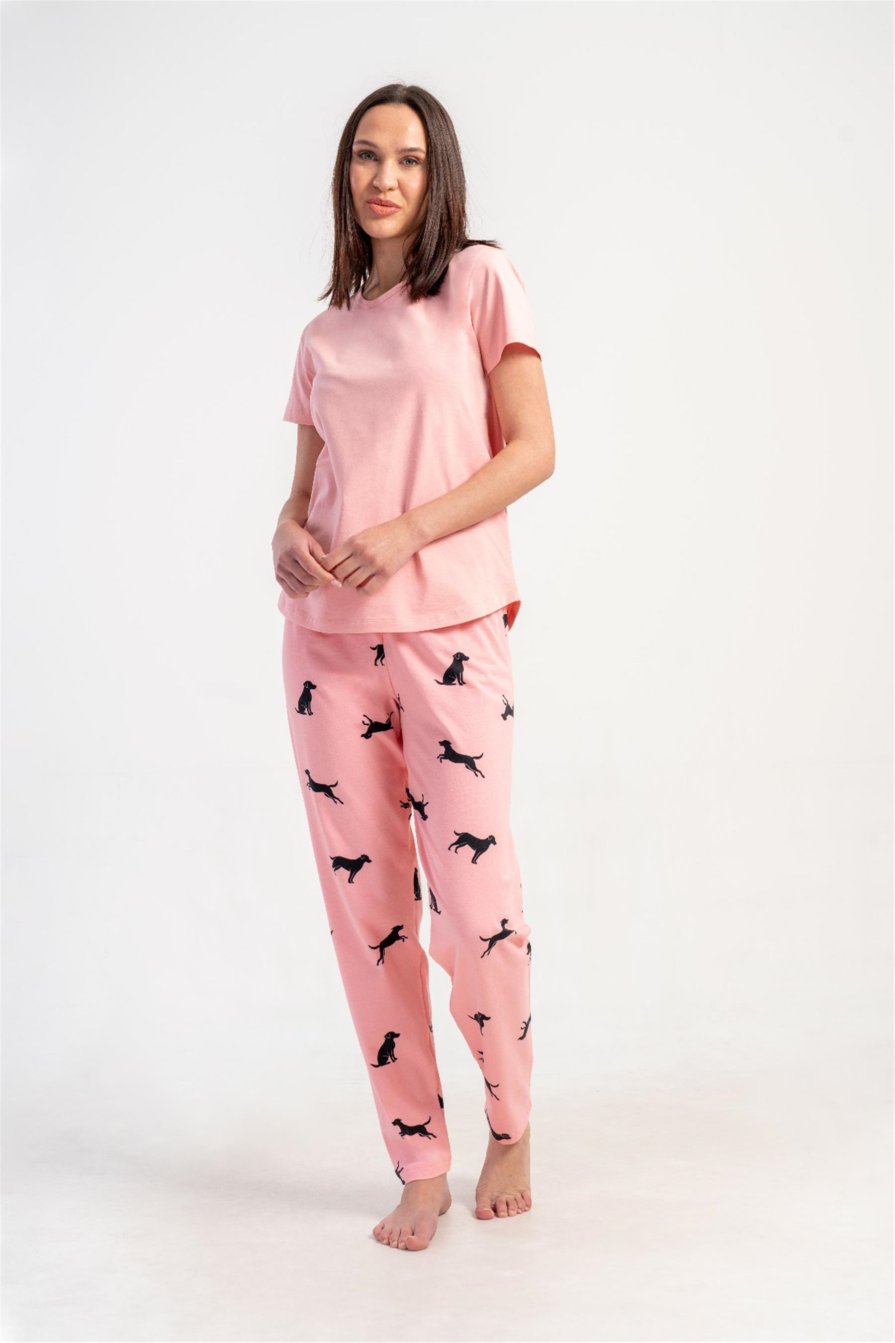 Kadın Pembe Kısa Kollu Oversize Üst