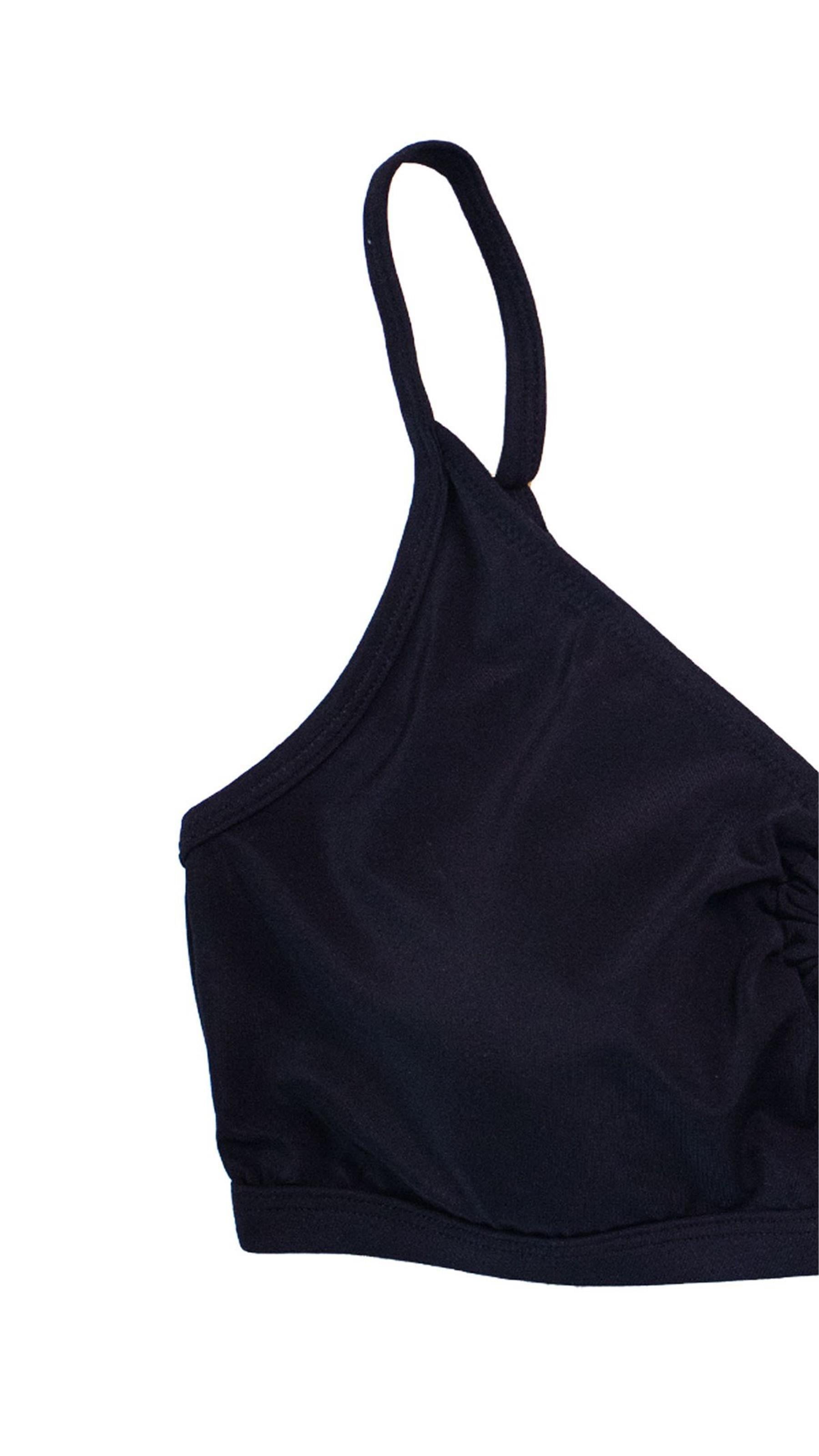 Kadın Siyah Halka Detaylı Bikini Üst