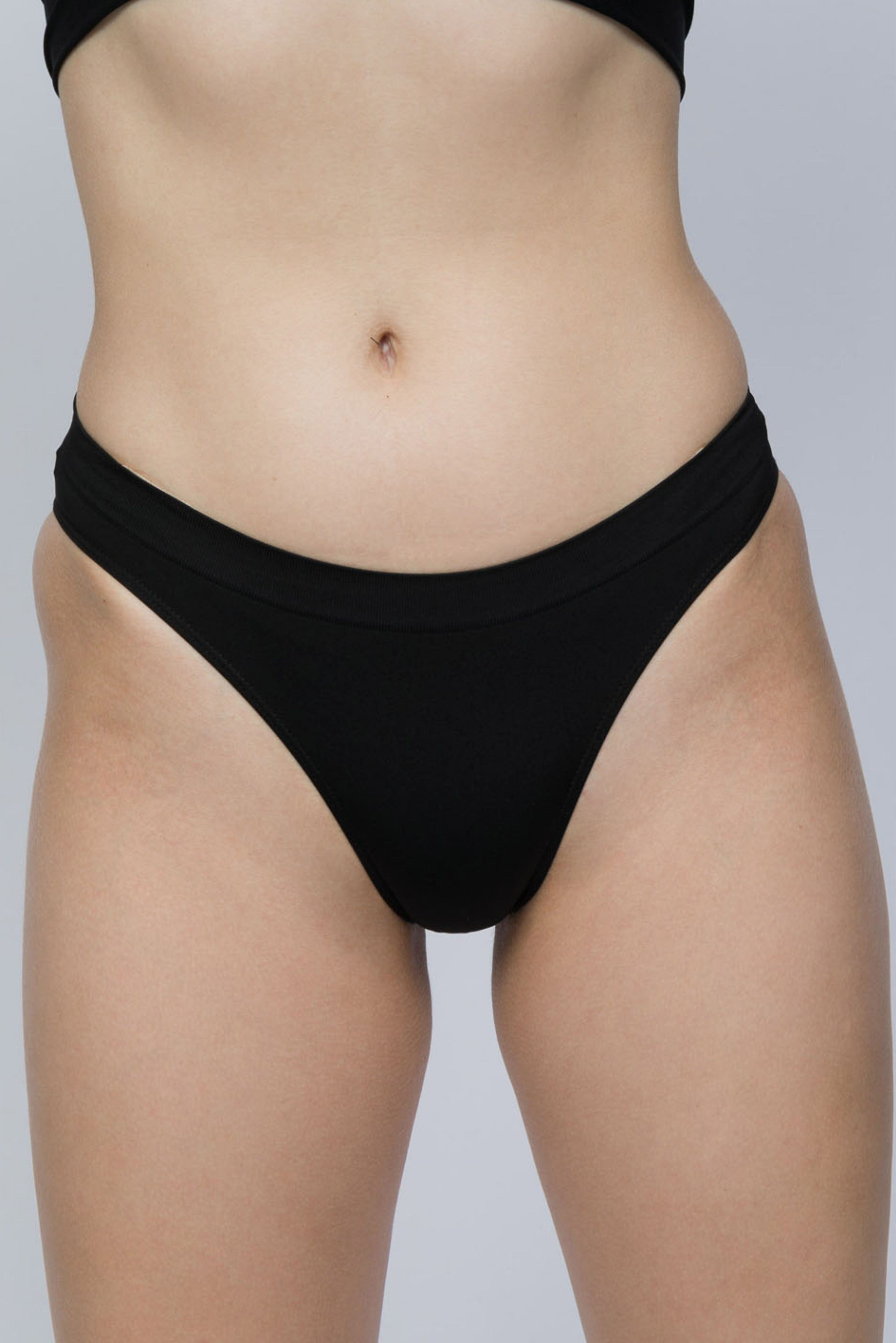 Kadın Siyah Seamless Slip 