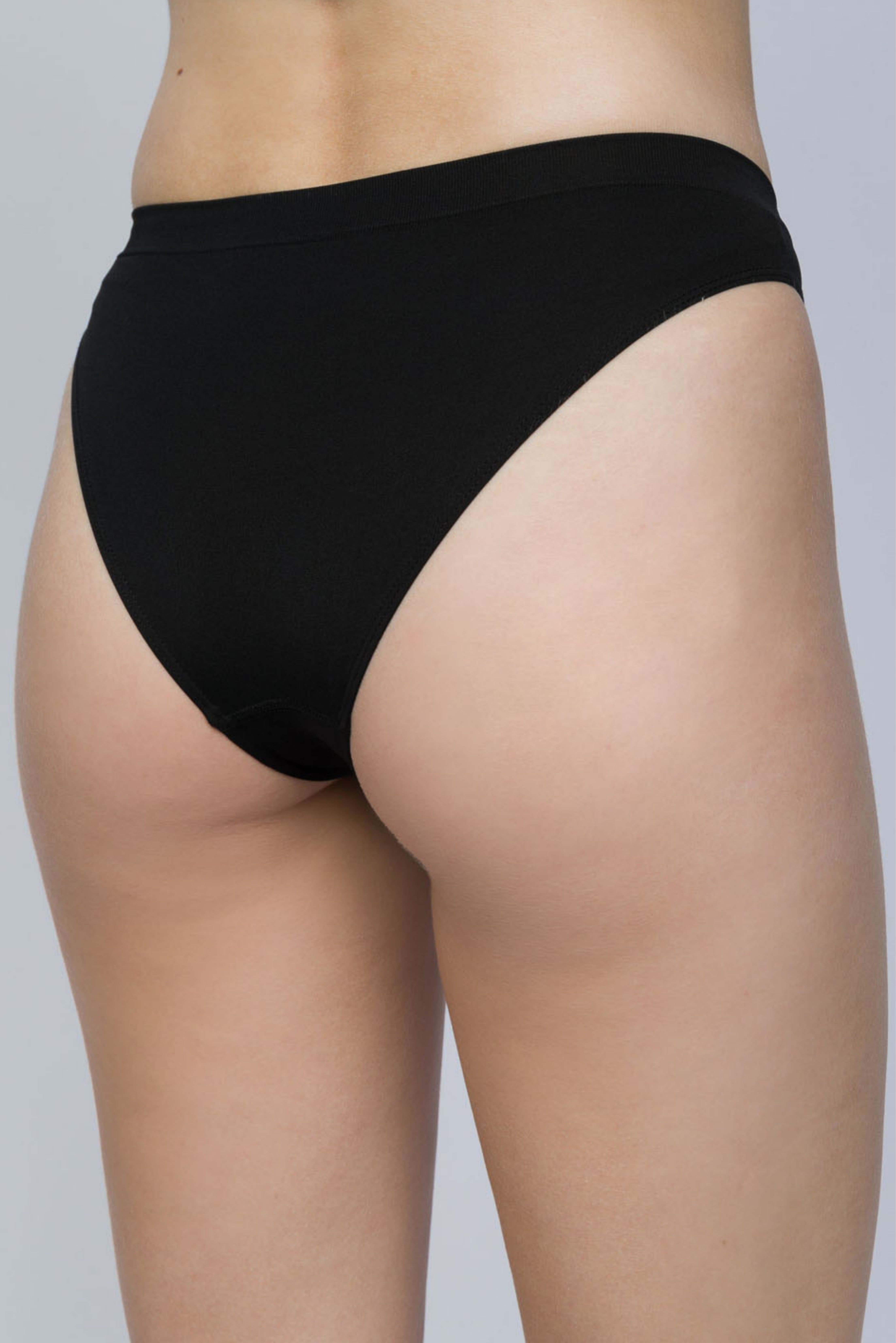 Kadın Siyah Seamless Slip 