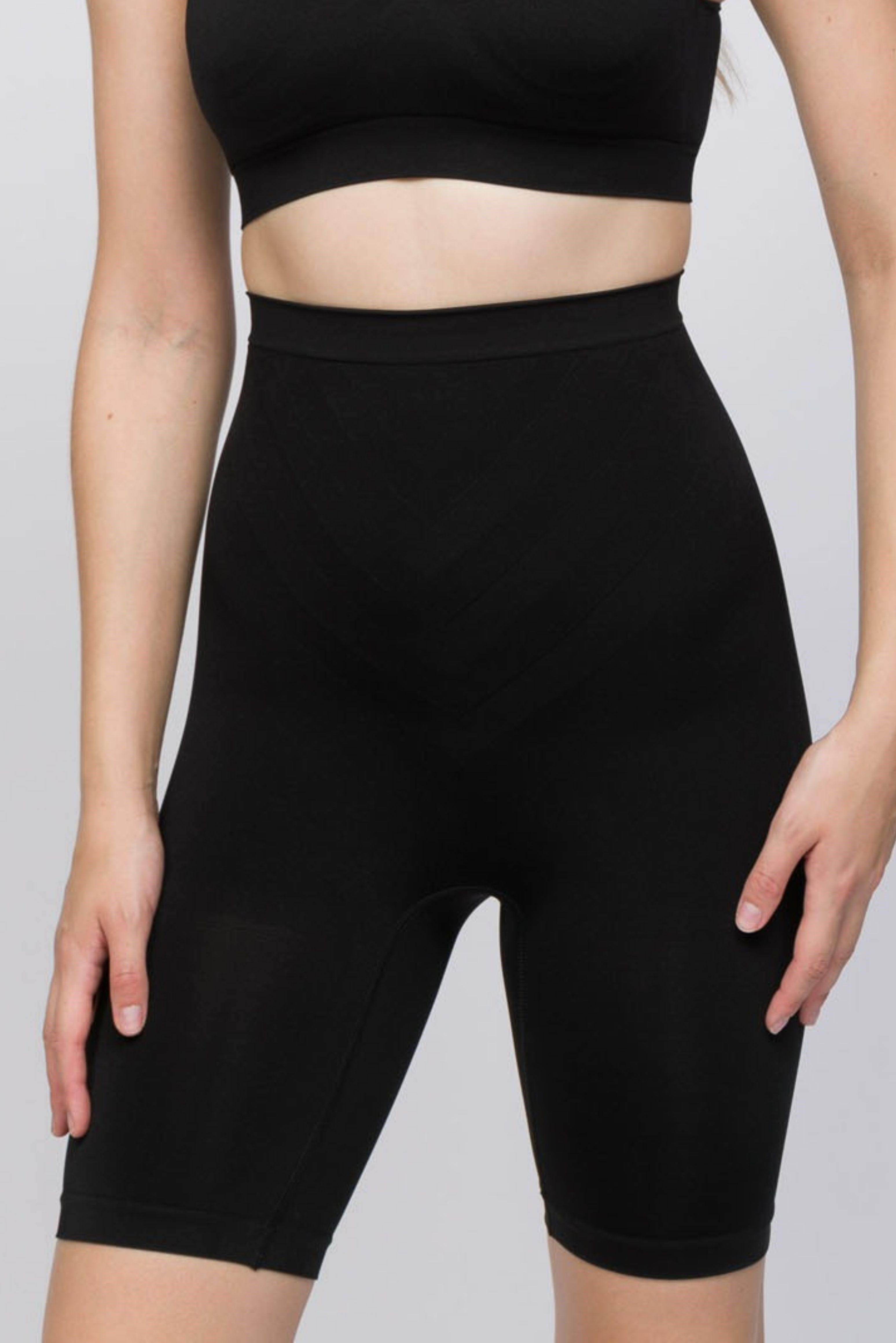 Kadın Siyah Uzun Korse Boxer