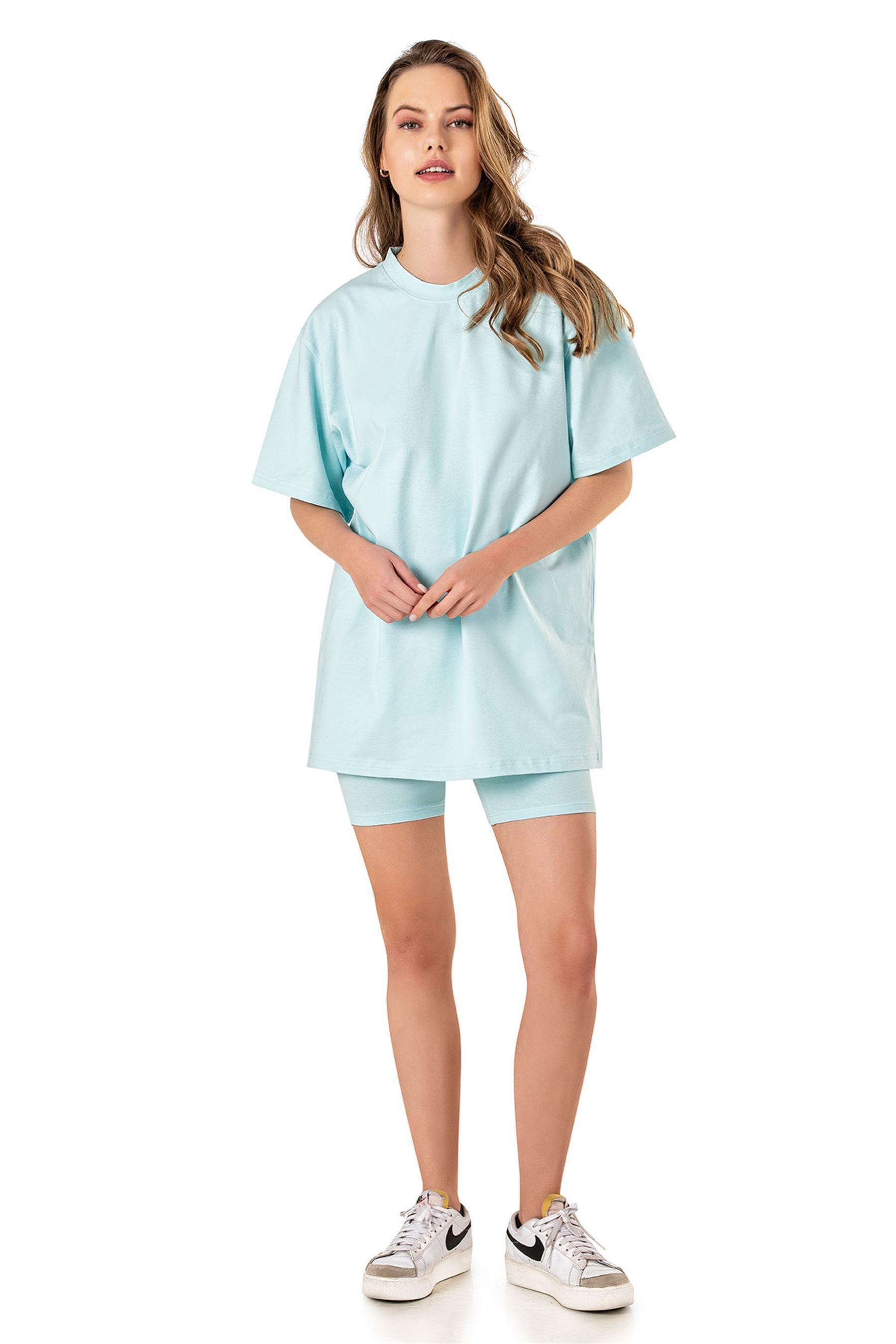 Kadın Su Yeşili Oversize T-shirt