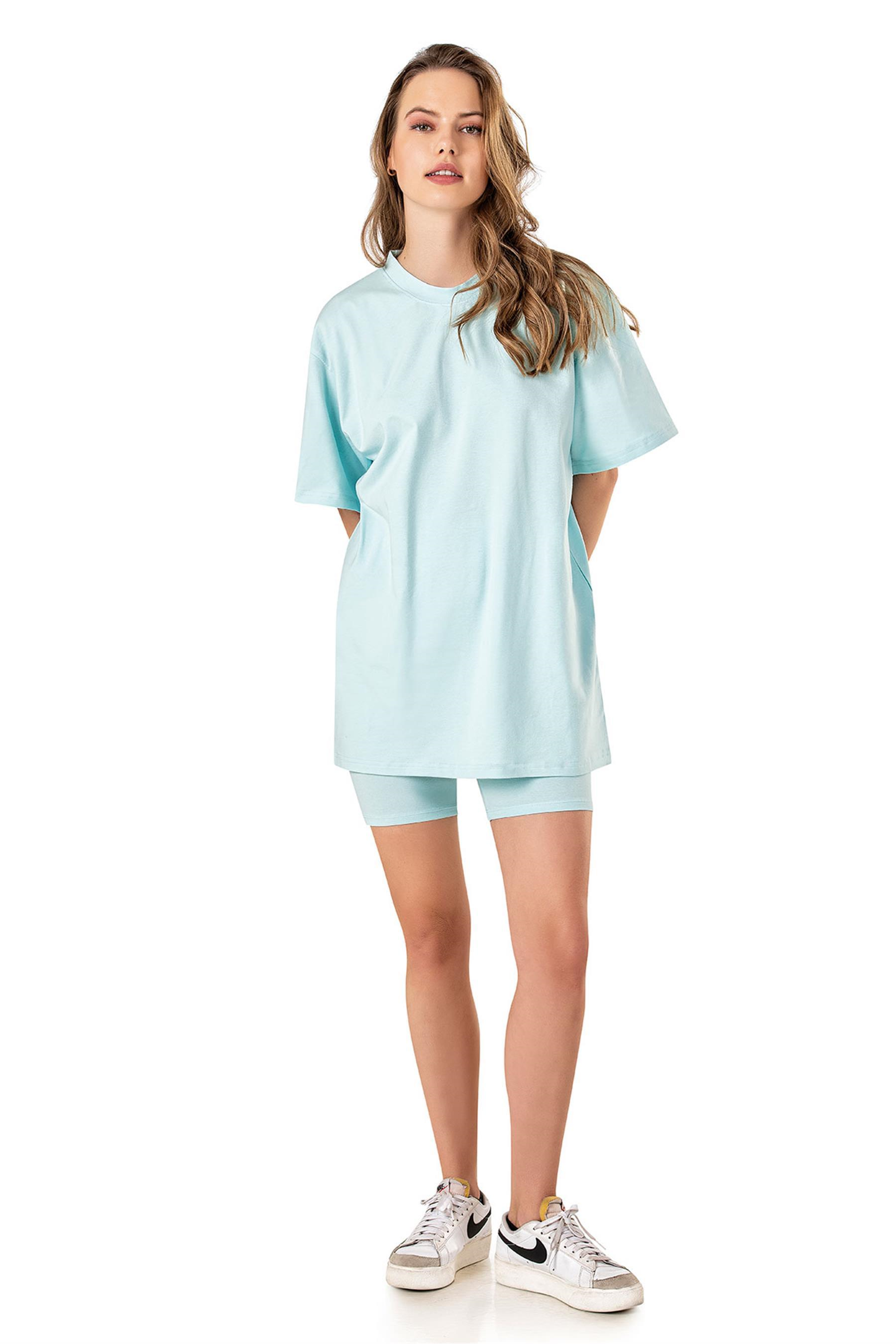 Kadın Su Yeşili Oversize T-shirt