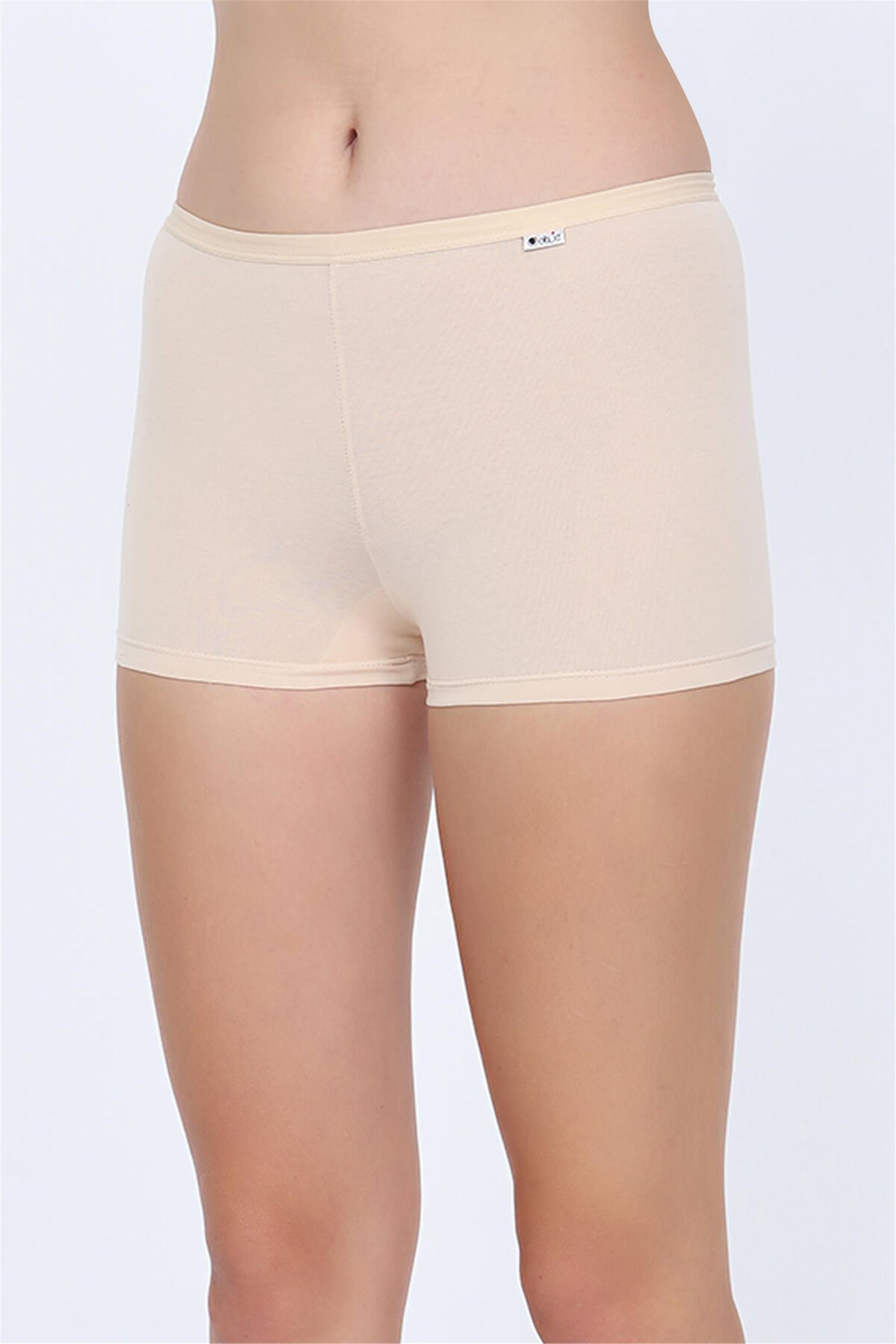 Kadın Ten Likra Cotton Boxer
