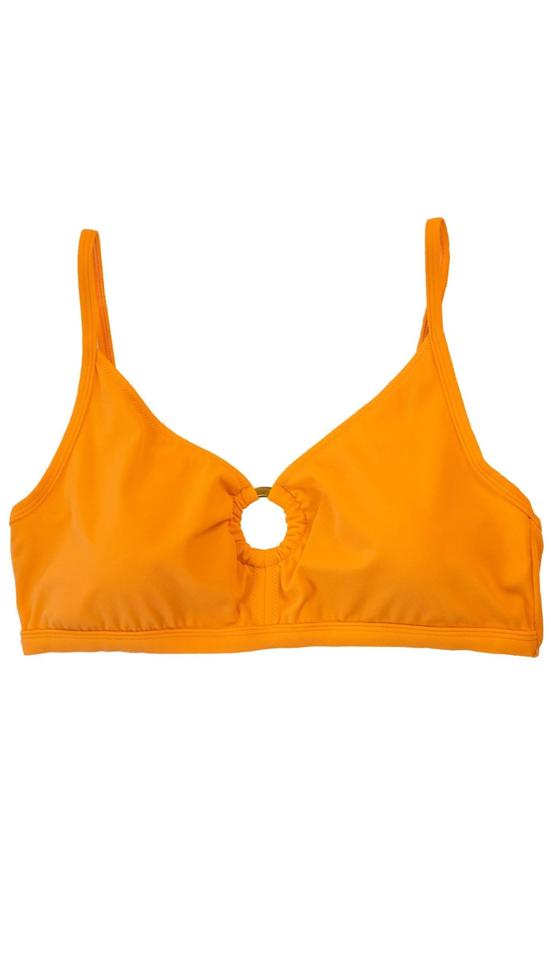 Kadın Turuncu Halka Detaylı Bikini Üst