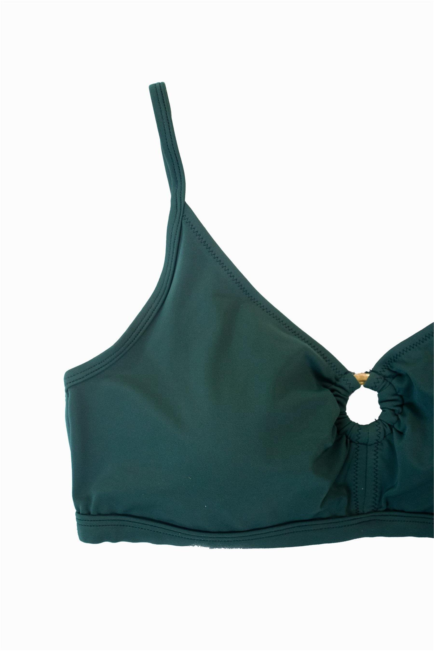 Kadın Yeşil Halka Detaylı Bikini Üst