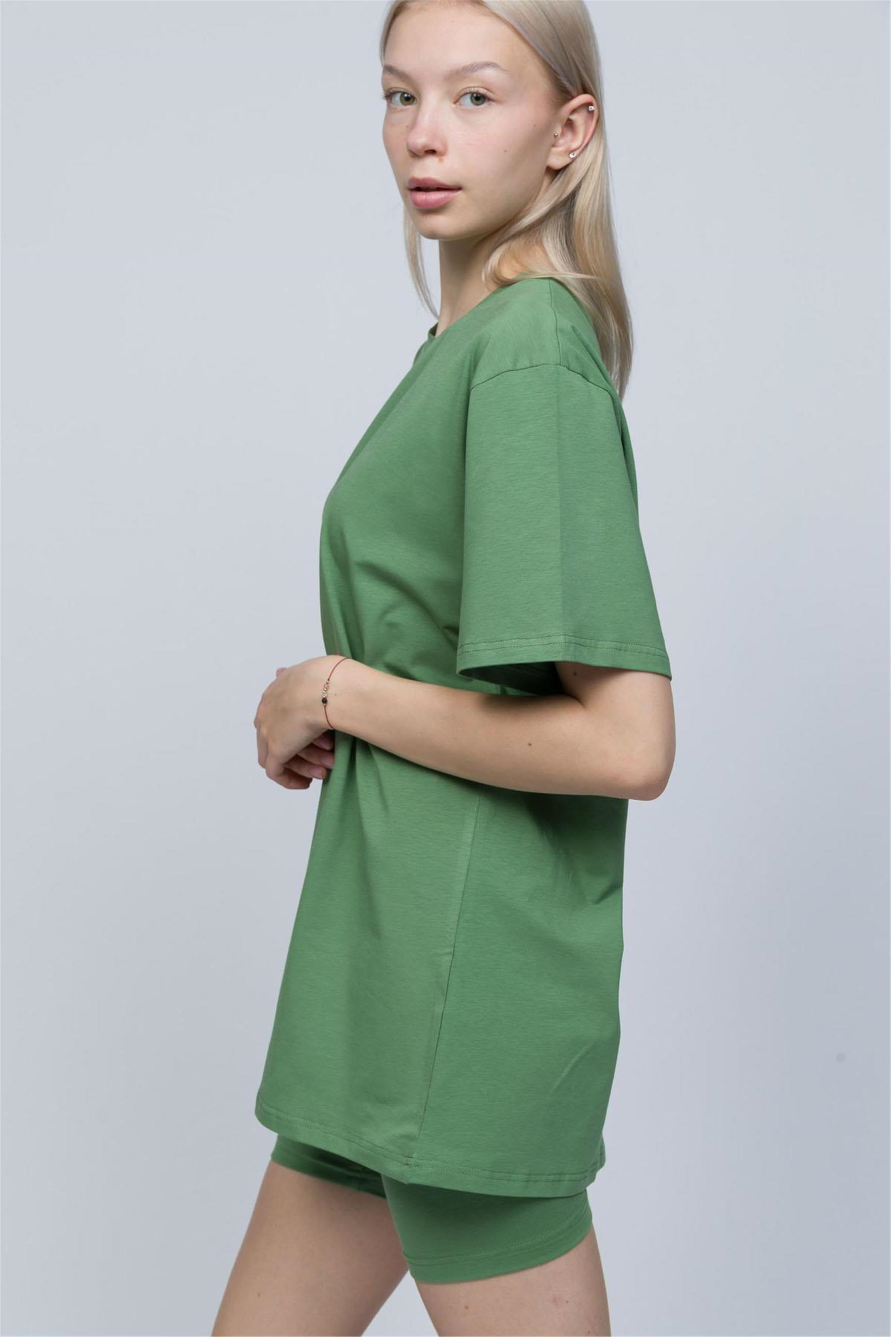 Kadın Yeşil Oversize T-shirt