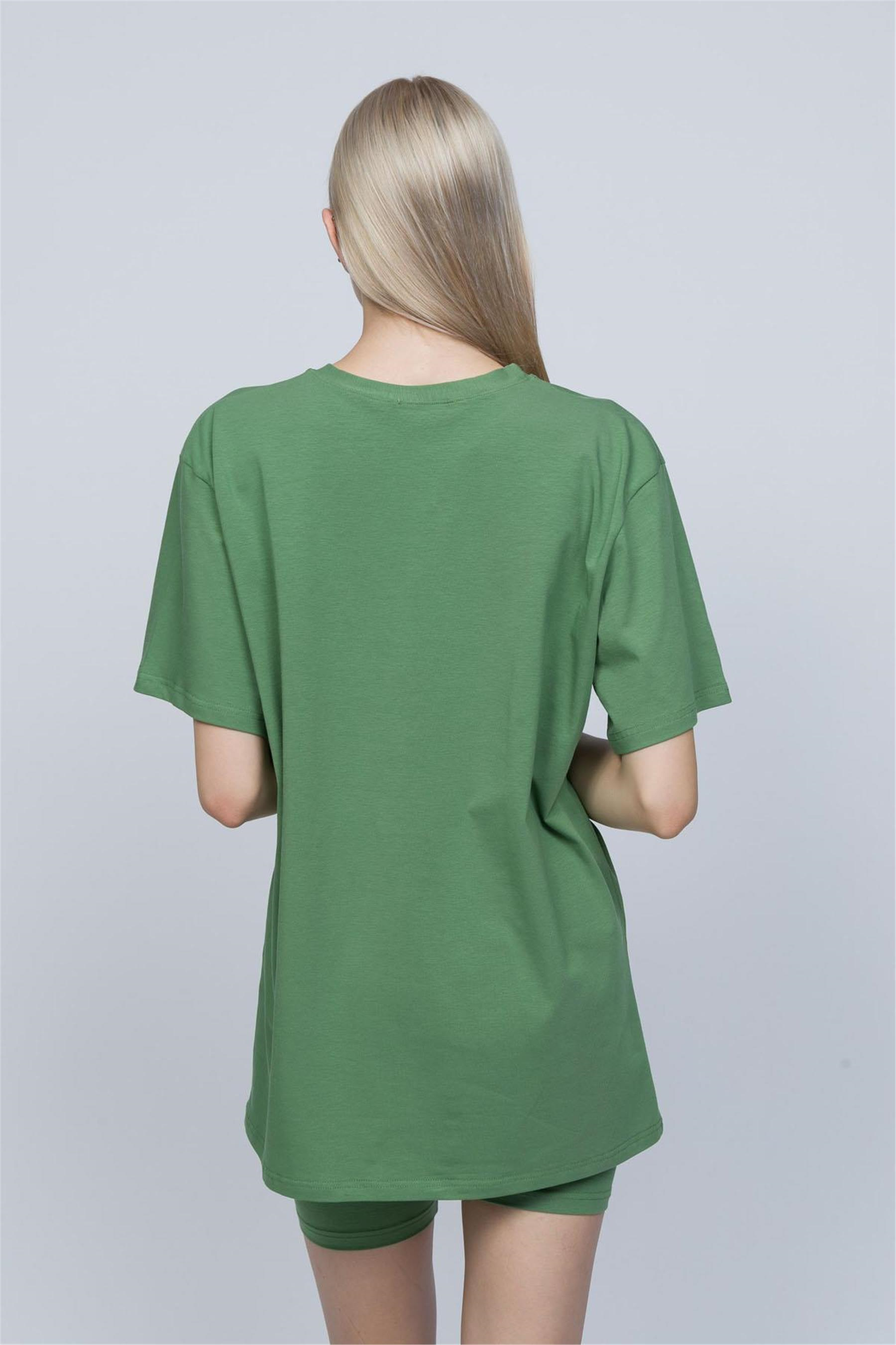 Kadın Yeşil Oversize T-shirt