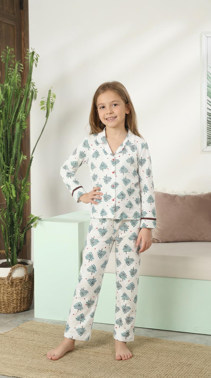 Kız Çocuk Ağaç Desen Pijama Altı 