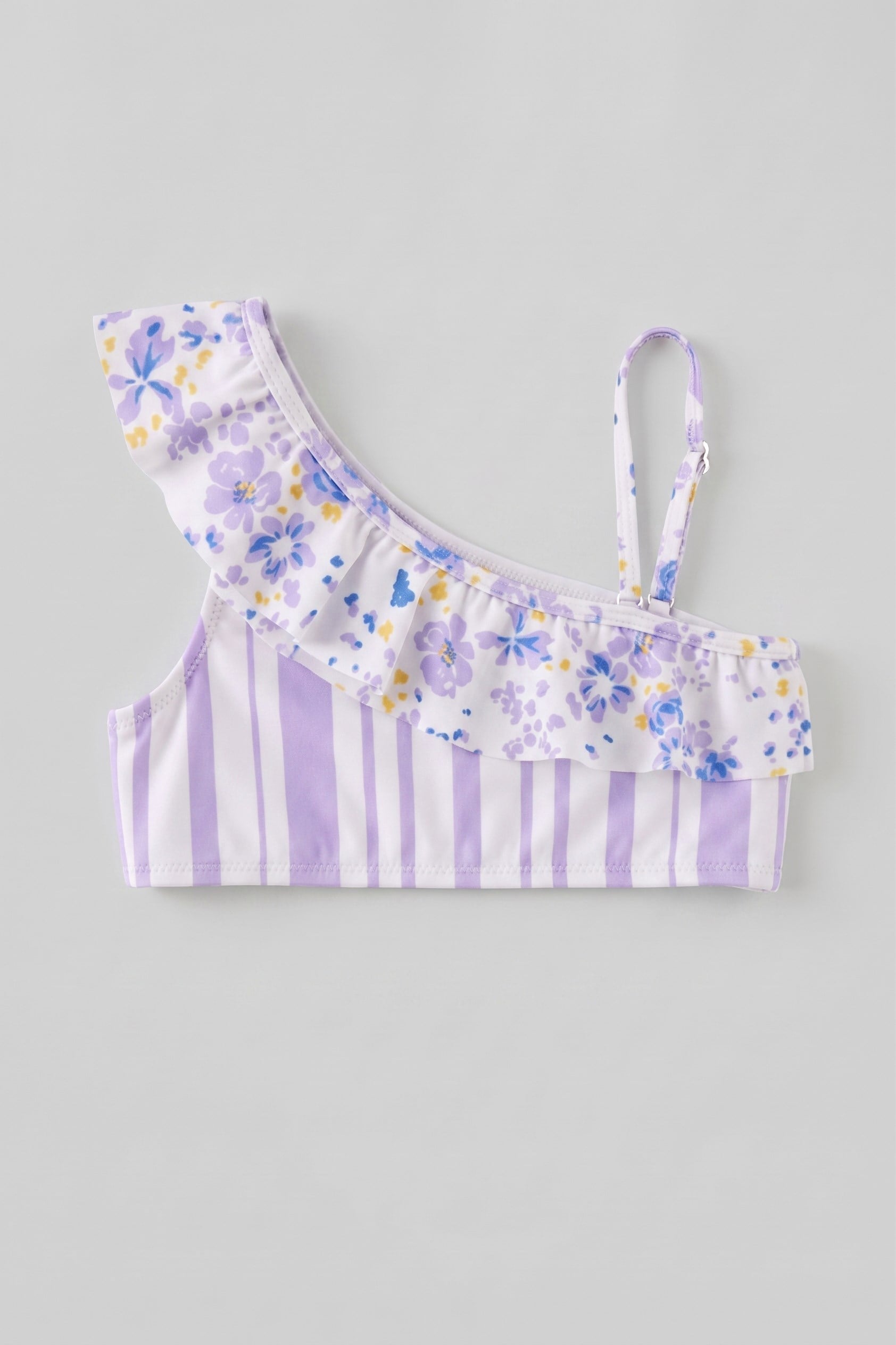 Kız Çocuk Çiçek Desen Fırfırlı Bikini Takım