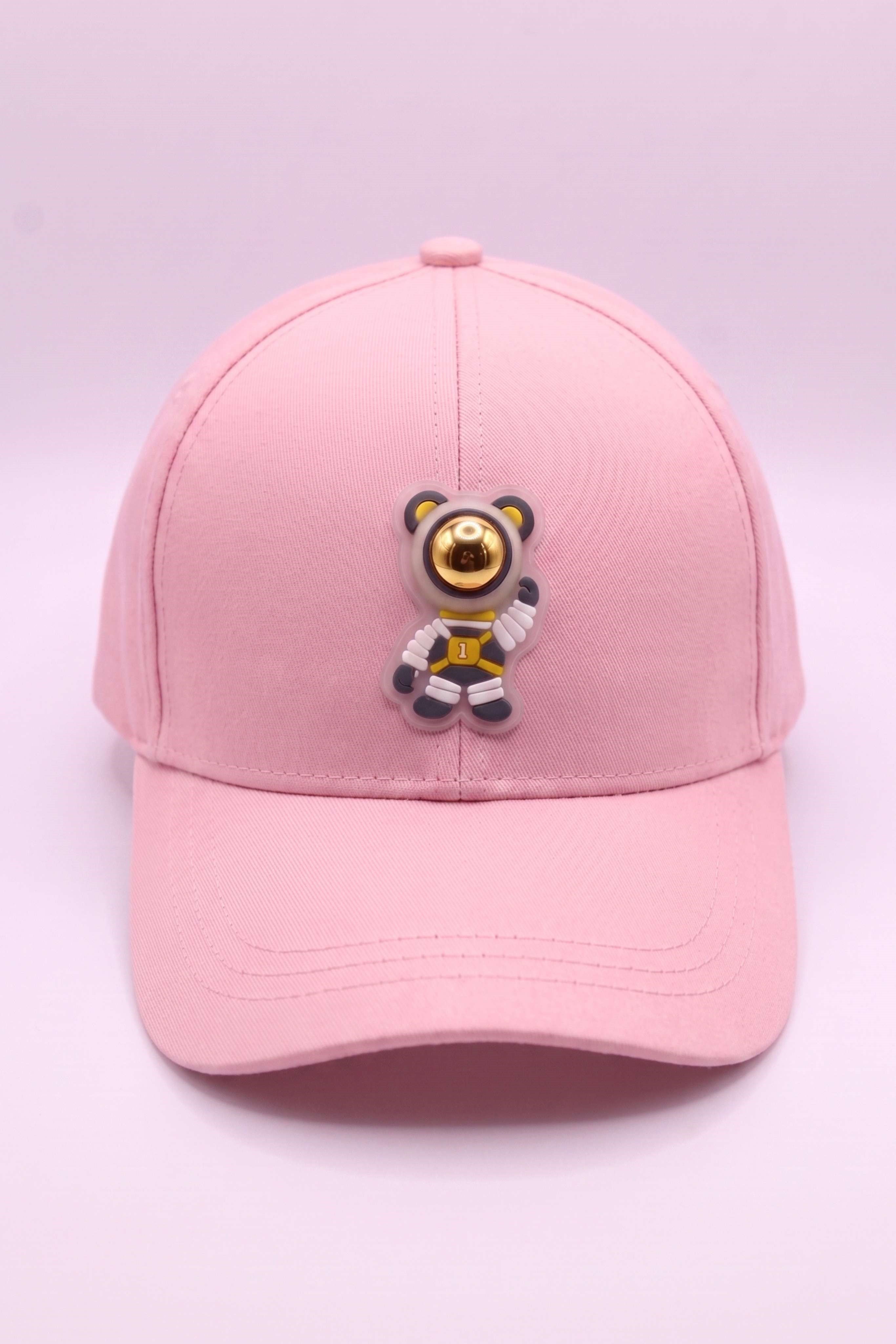 Kız Çocuk Pembe Astronot Figürlü Şapka