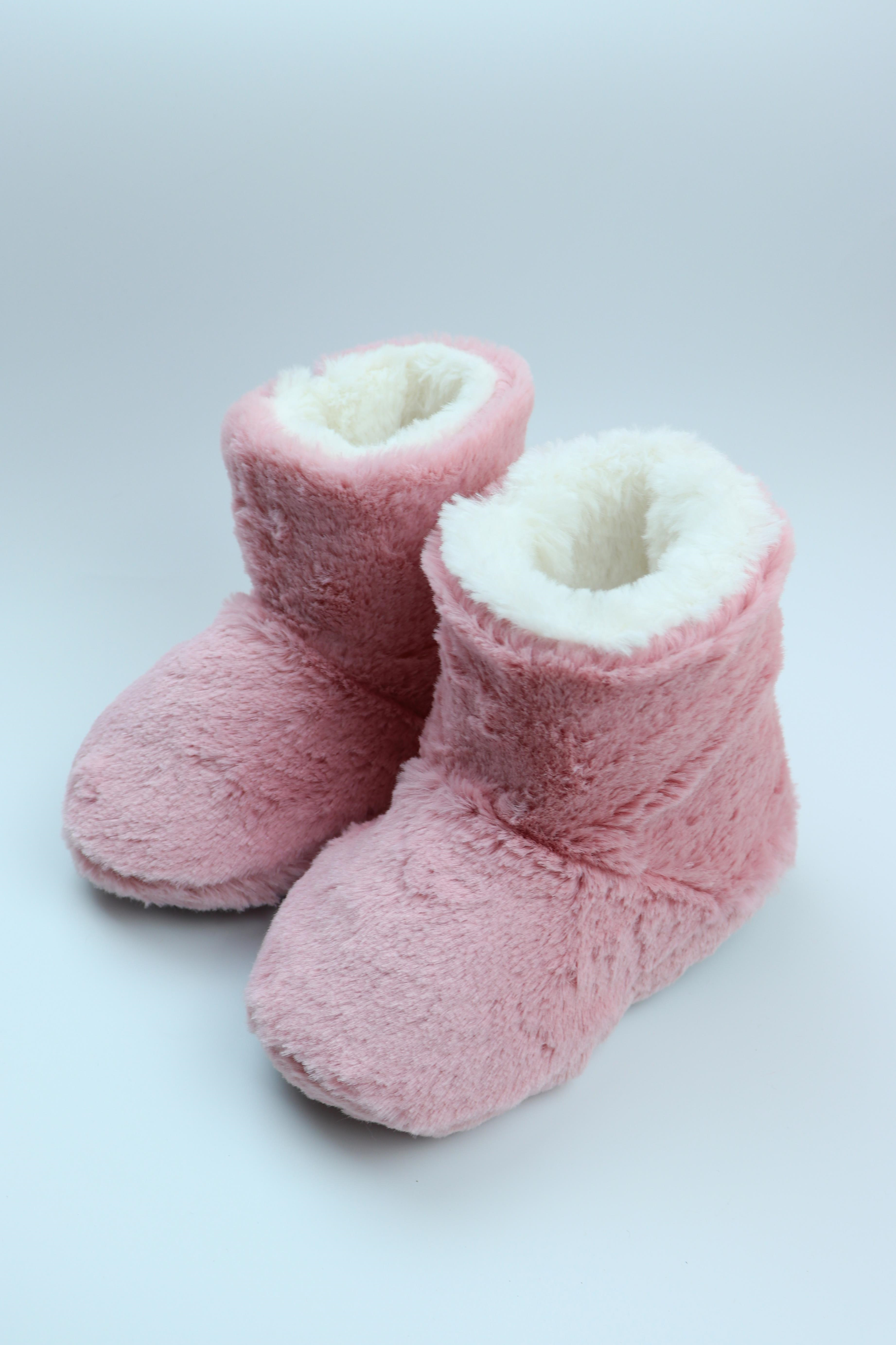 Kız Çocuk Pembe - Beyaz Panduf