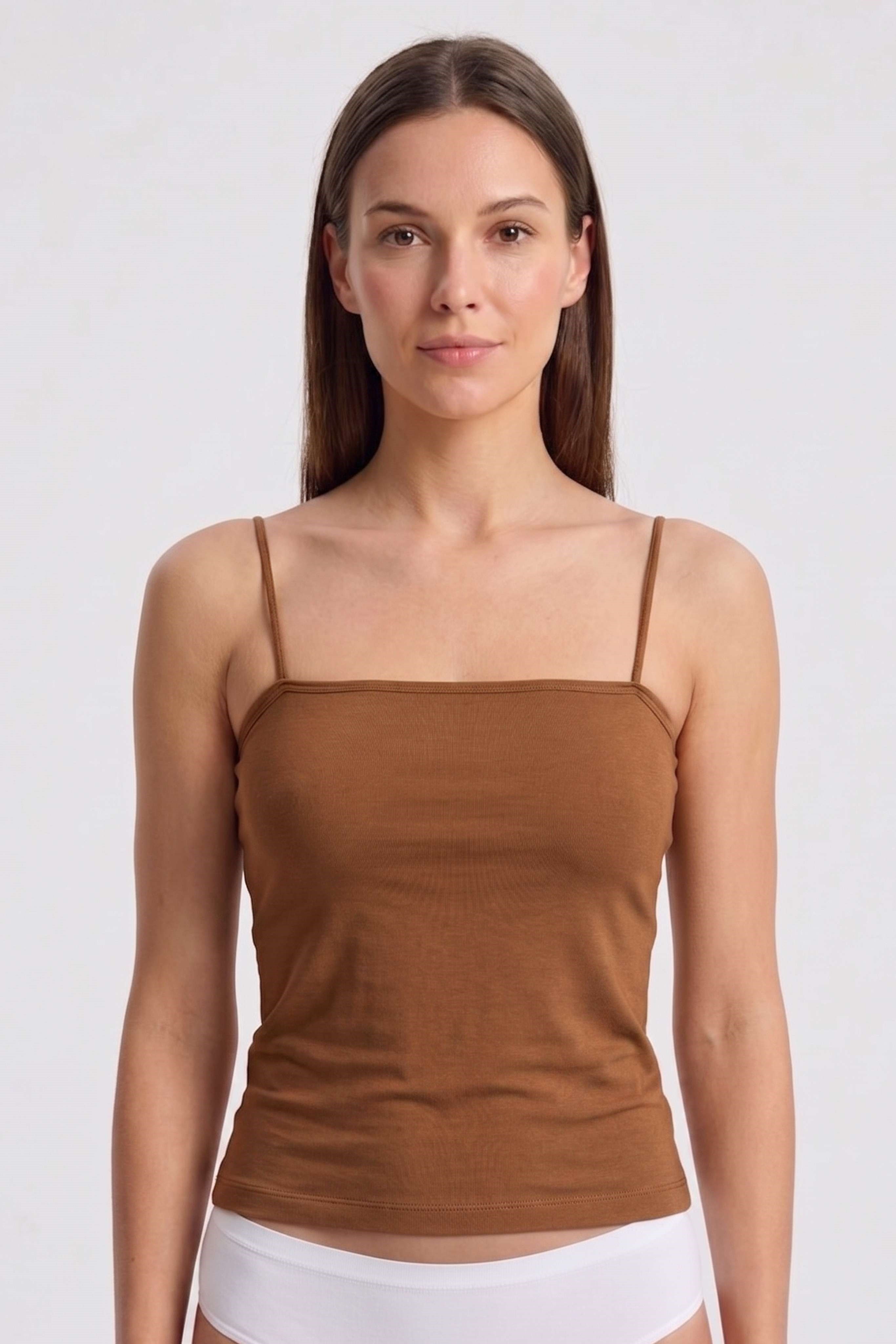 OBJE 10560 LYC COTTON İP ASKILI STRAPLEZ ATLET