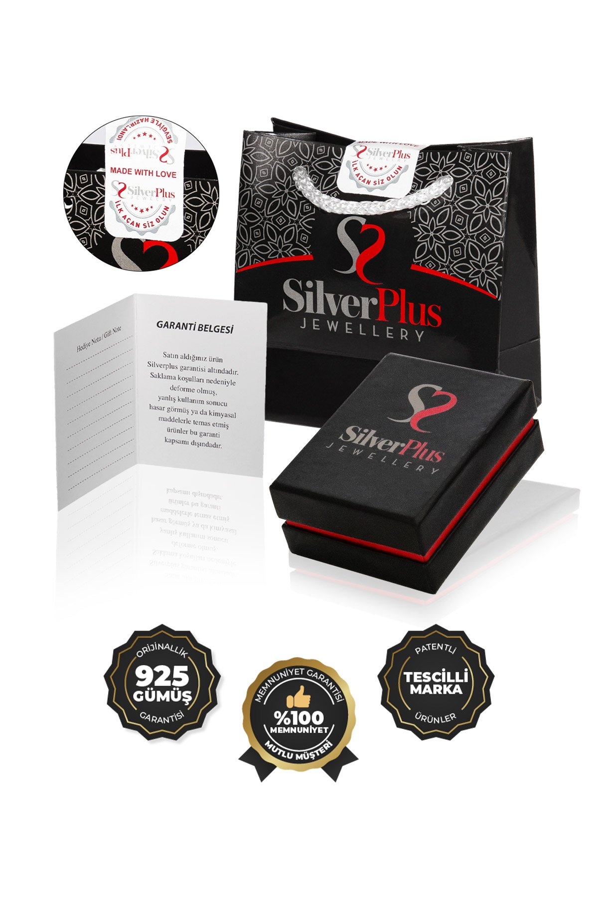 925 Ayar Gümüş Rodyum Gold Mıknatıslı Çift Kalp Aşk Bileklik