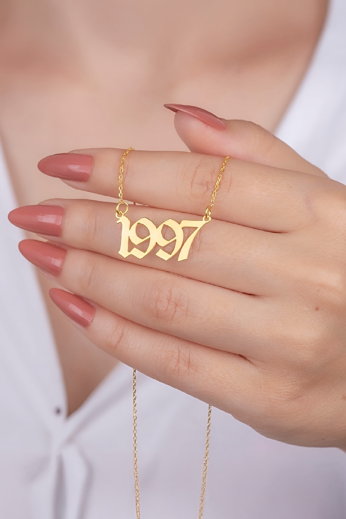 Altın Kaplama Gümüş Bayan Yıl Kolye