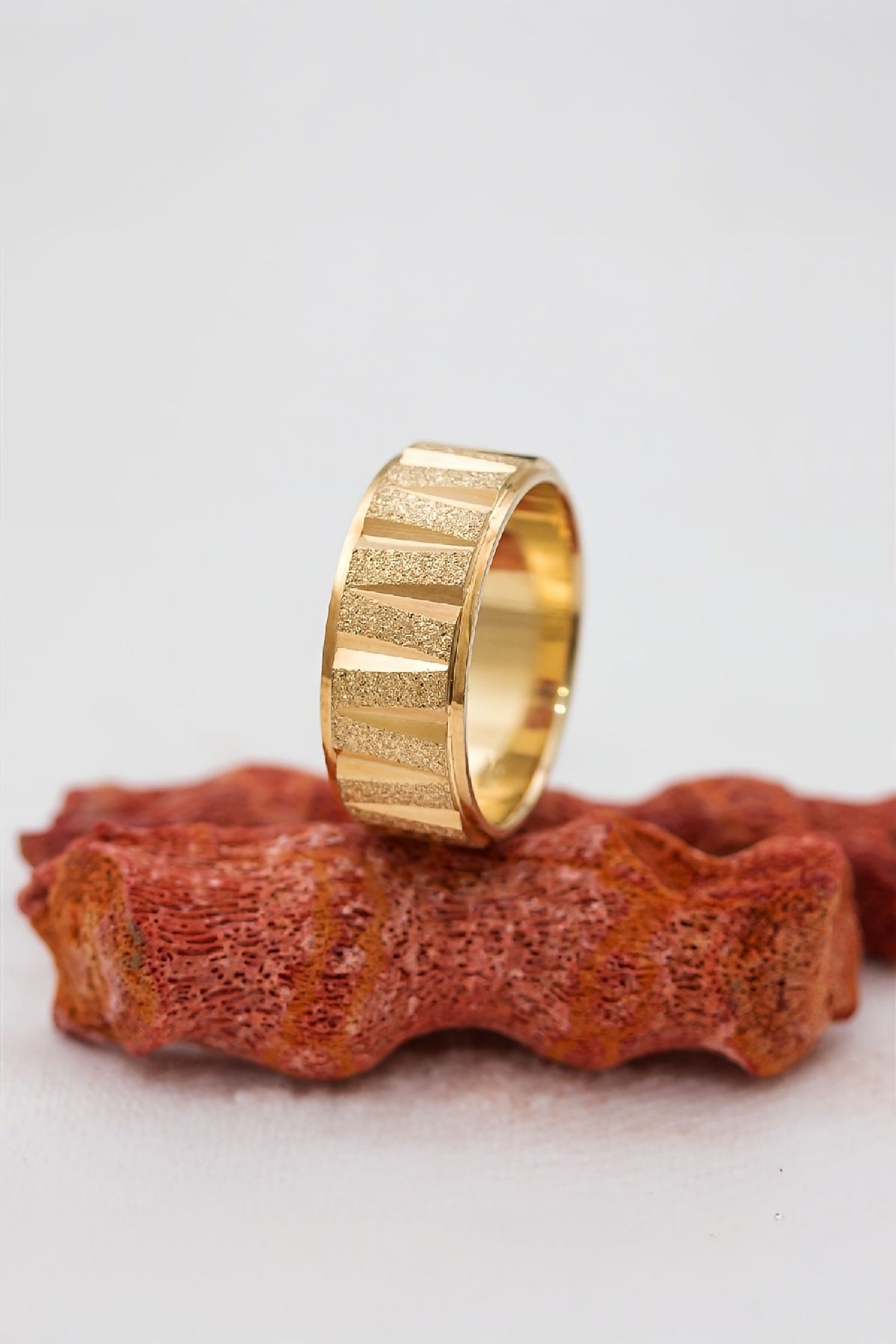 Grek Model Altın Renk Gümüş Bayan Alyans