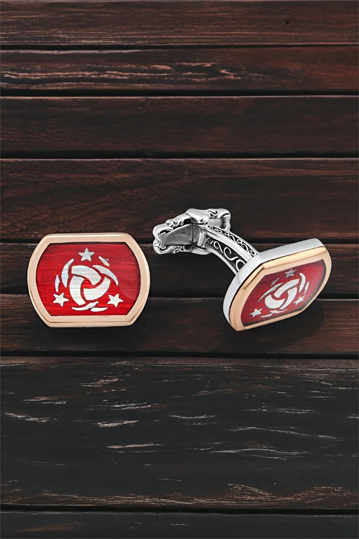 Gümüş Teşkilat-ı Mahsusa Sembollü Kol Düğmesi