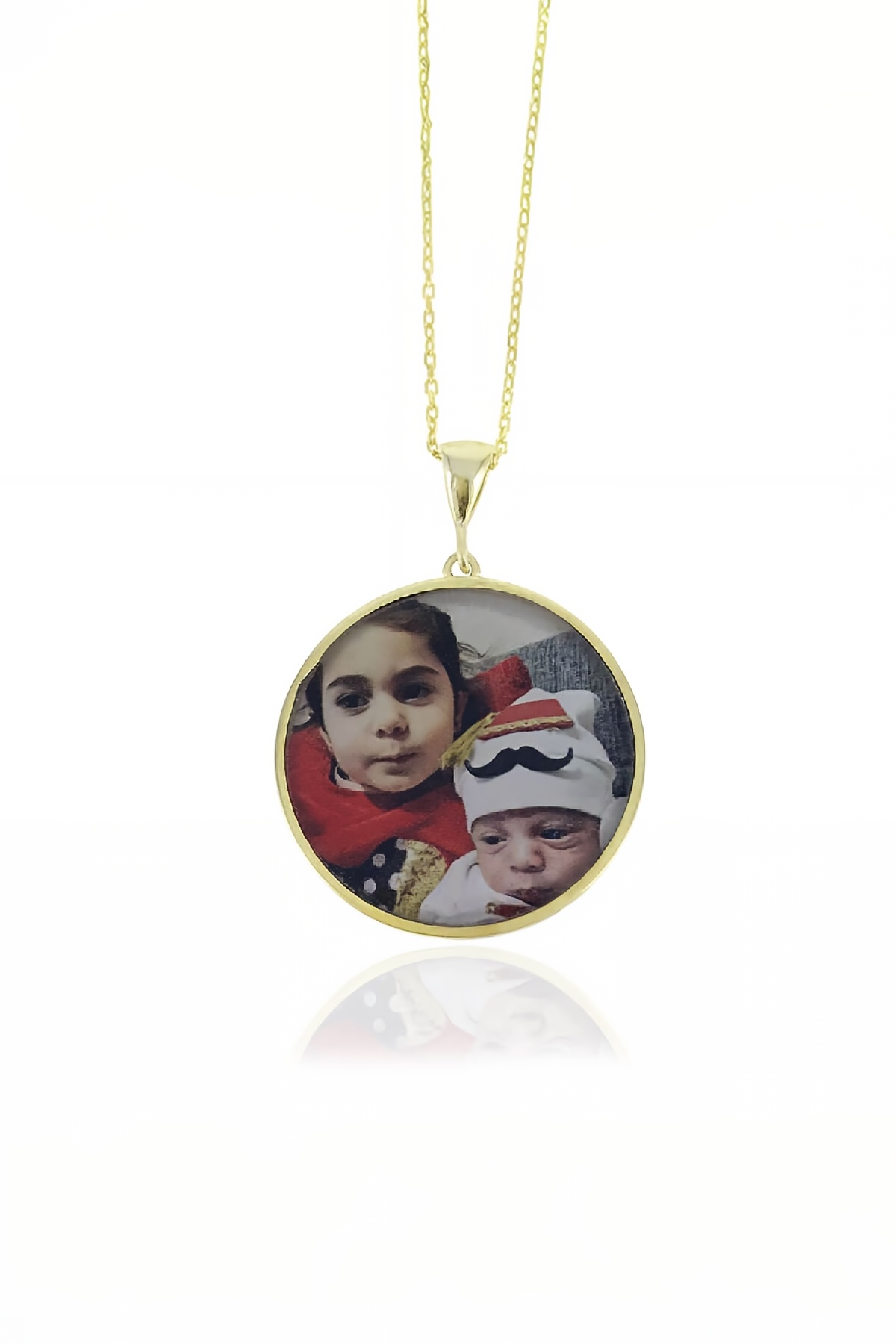 Kişiye Özel Gümüş Bayan Resimli Kolye