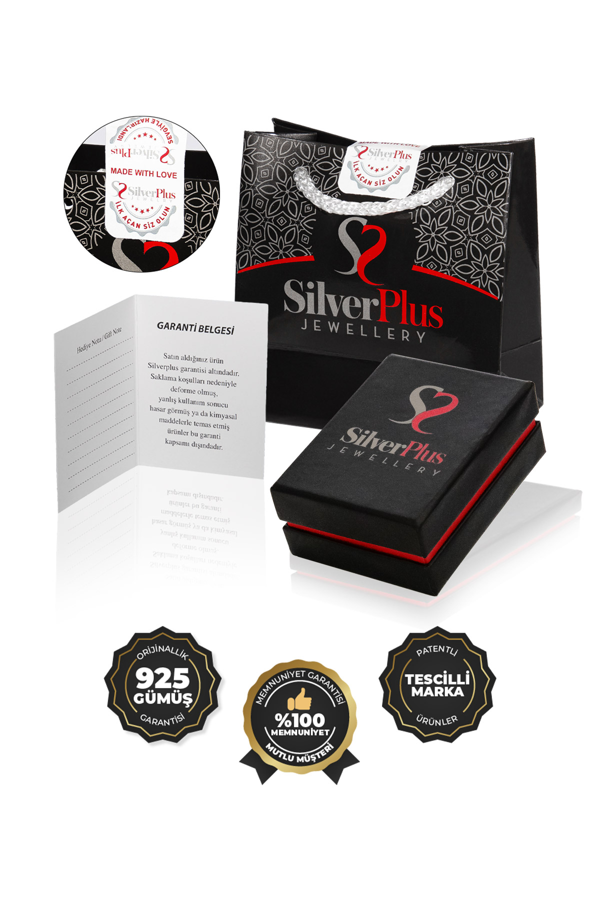 Sarı Mineli Osmanlı Devlet Arması Gümüş Rozet