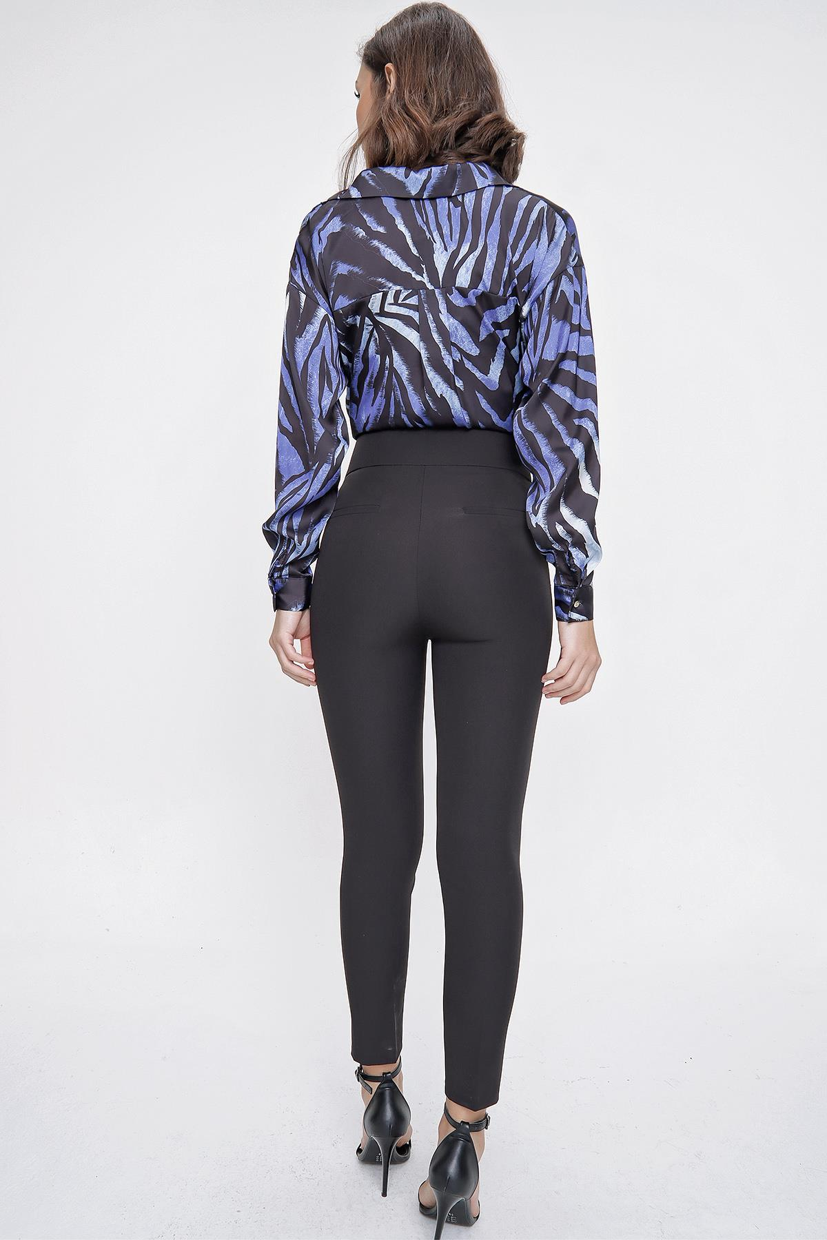 S-21K2590003Yüksek Bel Dar Paça En Boy Likra Pantolon