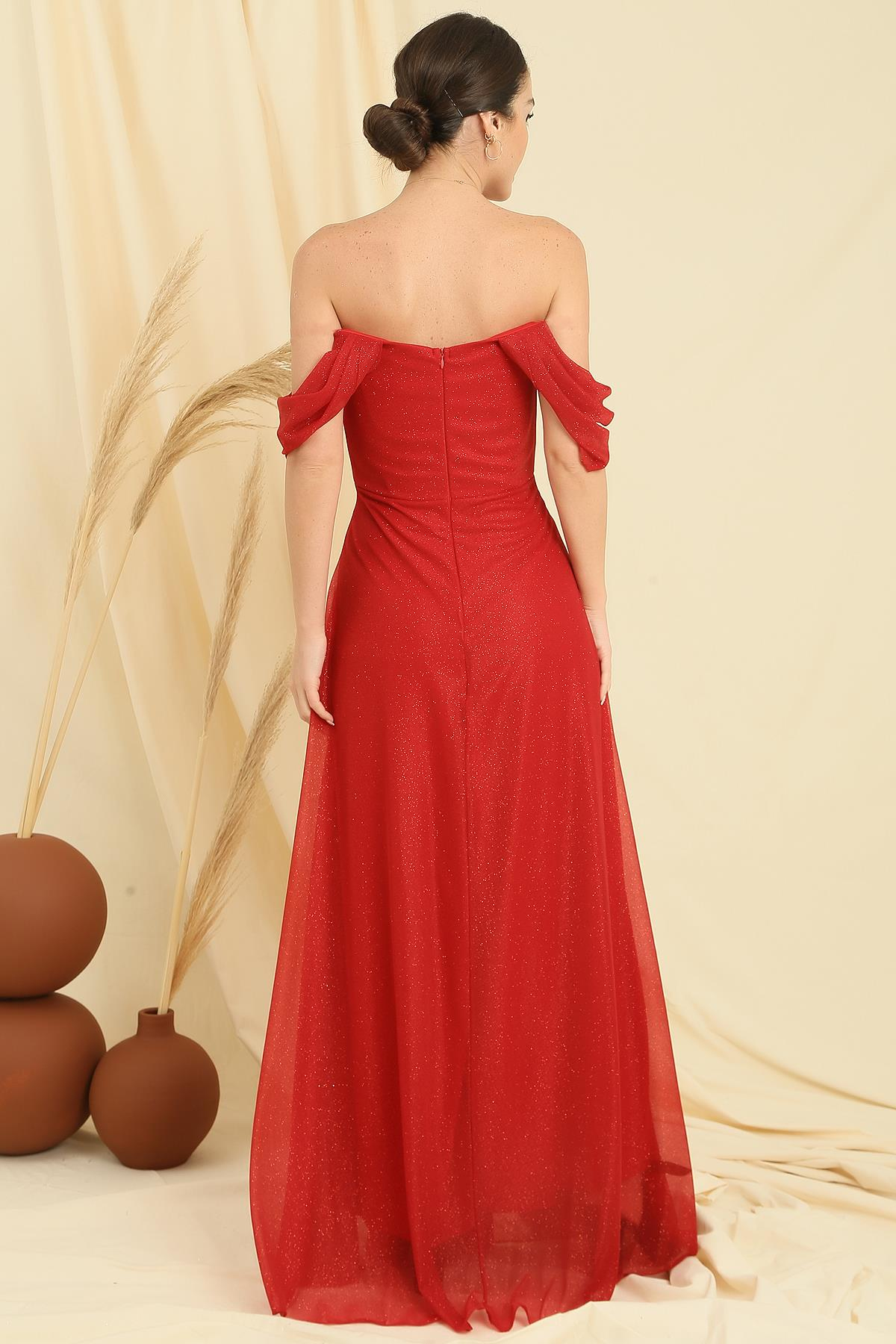 S-23K0230045Low Tulle Dress With Long Sleeves Lined Skirt The Silvery Pilisel