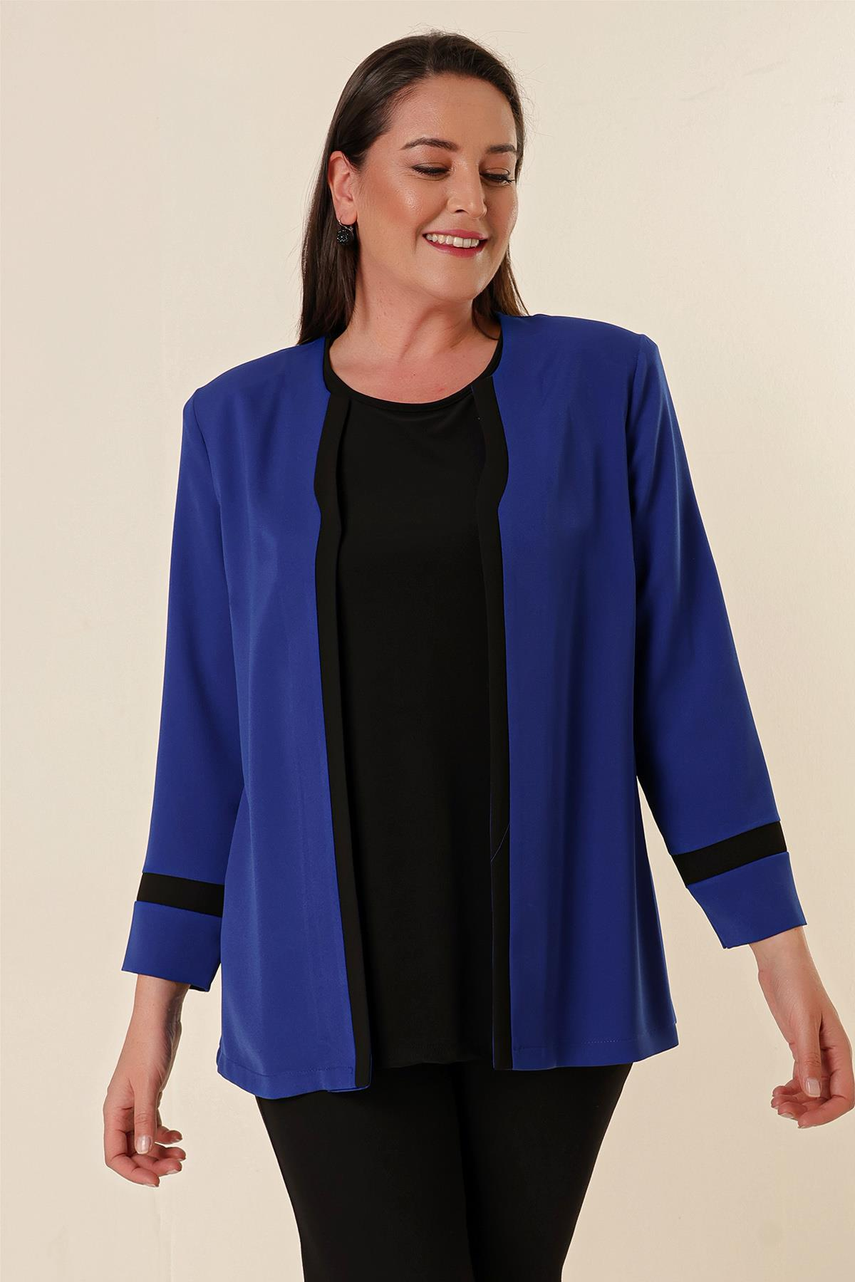 S-23K0520008Lycra crepe jacket with oversized shoulders shoulder pads inside the athlete garnil 2-team