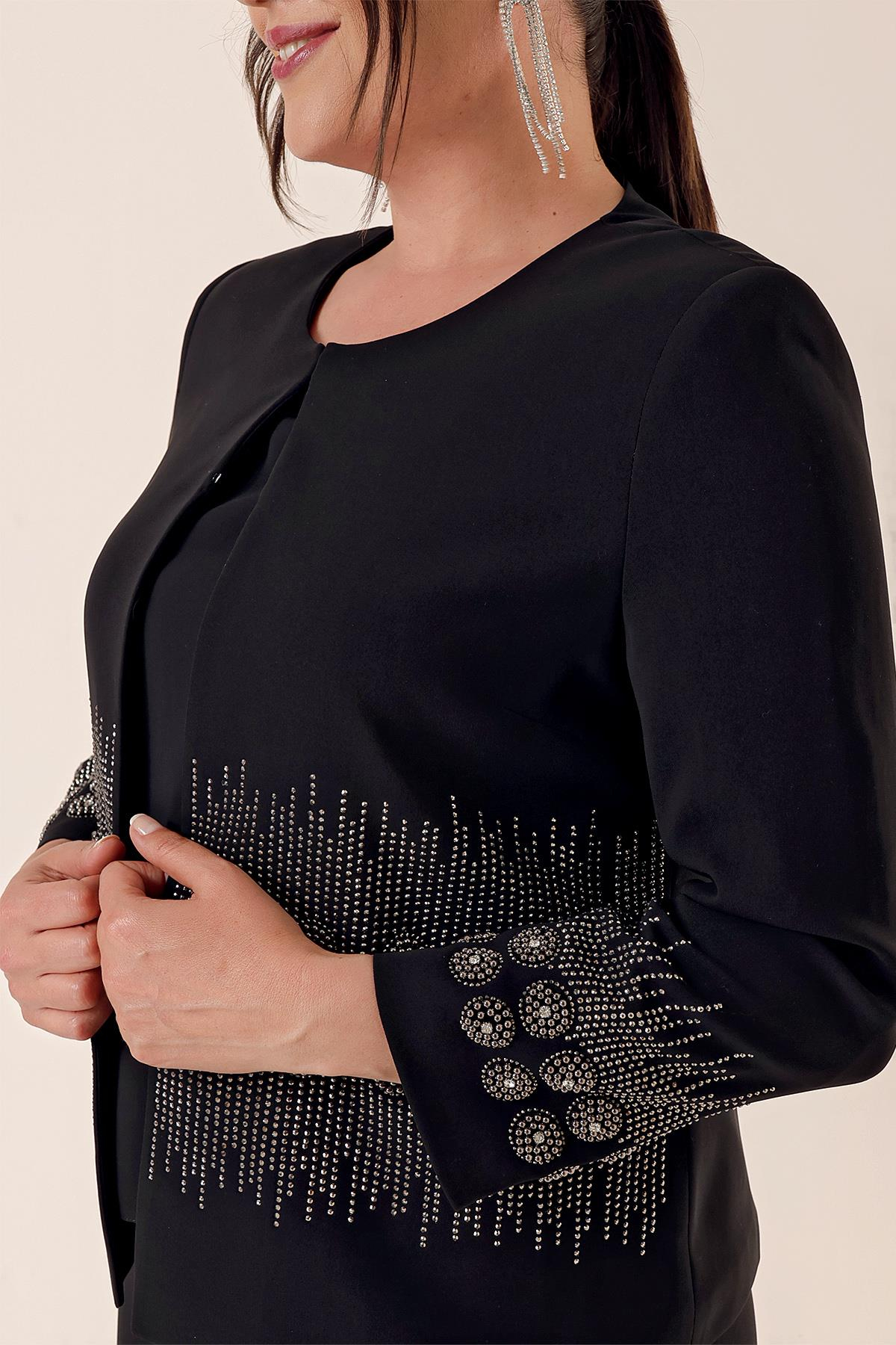 S-23K1190007Imported Crepe Beaded Triple Lined B. B. Set