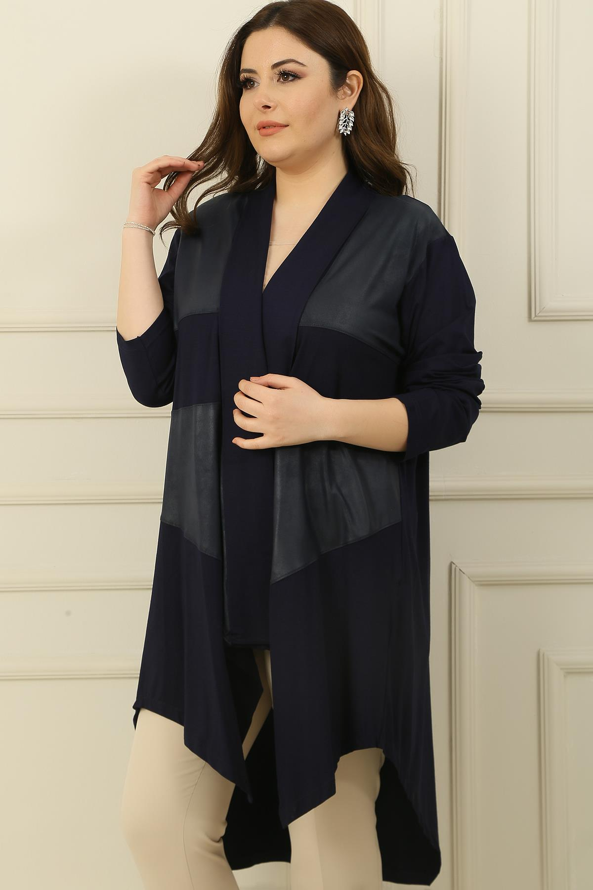 S-23K1800010Shawl Collar Cardigan Viscose Combined With Various B. B.
