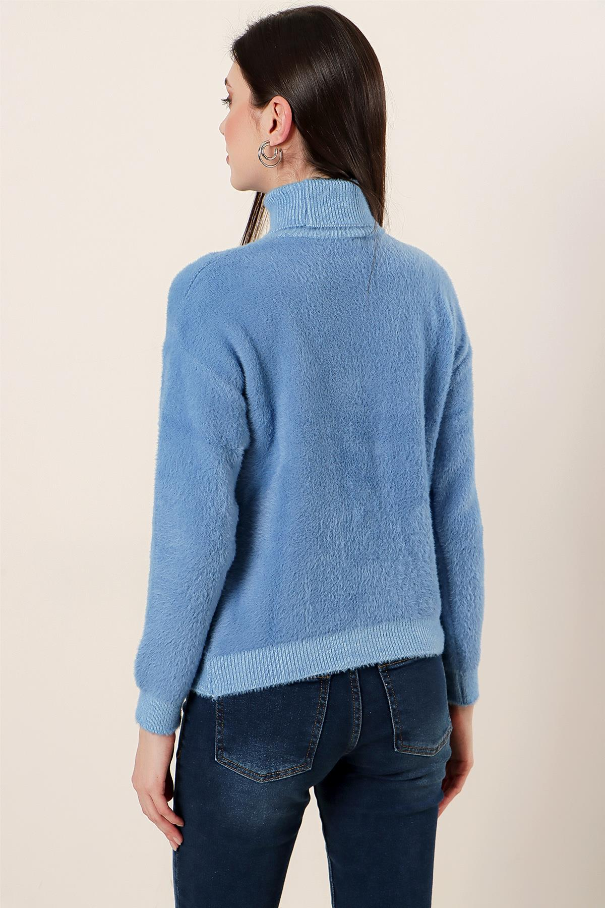 S-23K2800017Balıkçı Yaka Yumoş Kazak