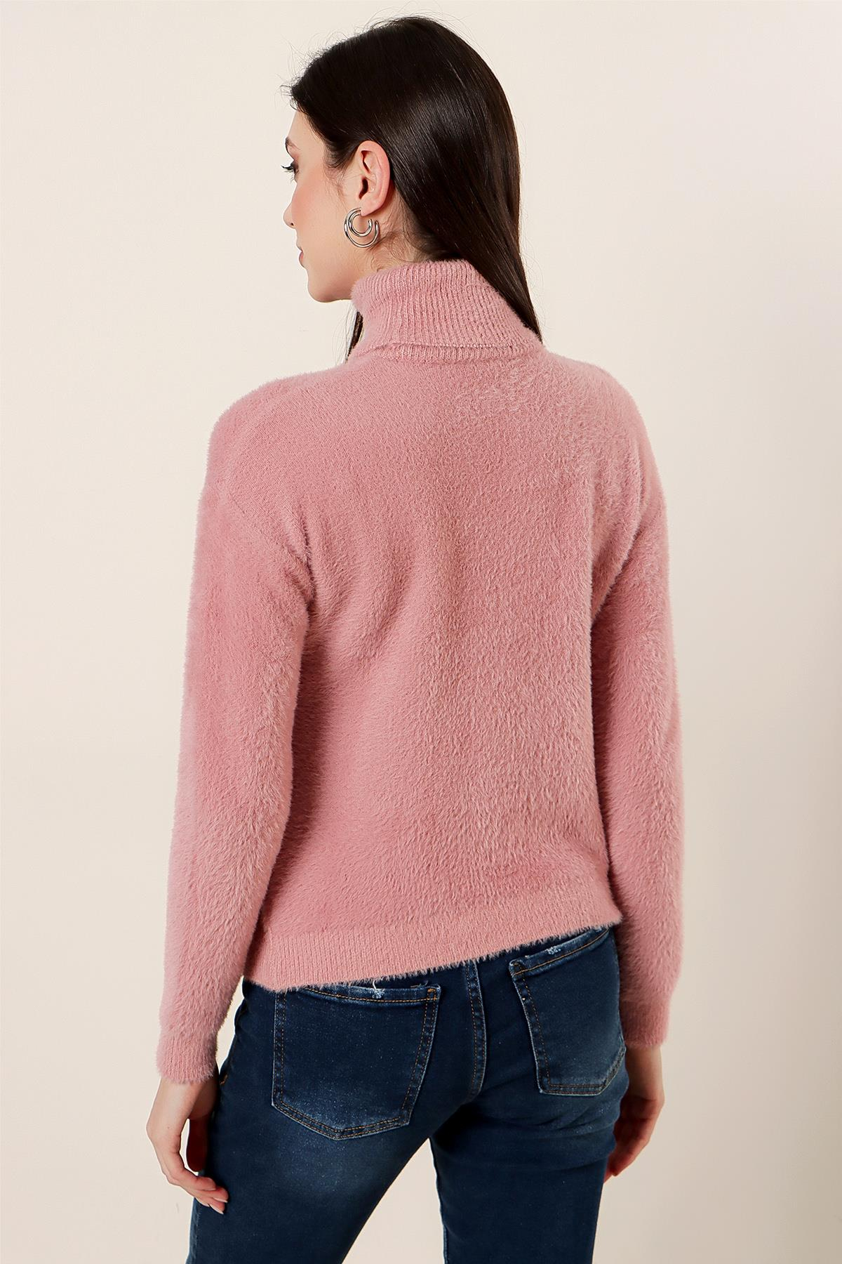 S-23K2800017Balıkçı Yaka Yumoş Kazak