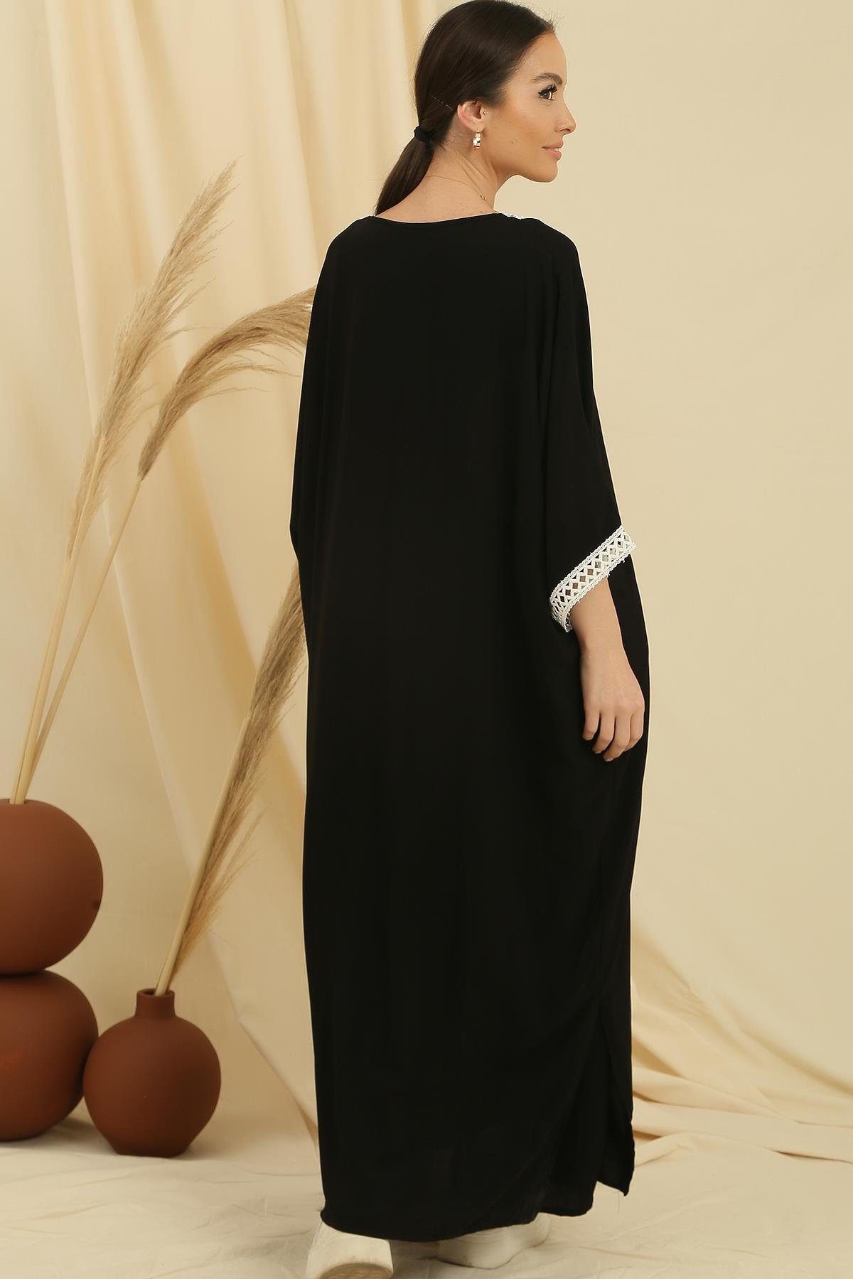 S-23K3880032Long pants with stretchy waistbands detailed with pockets lace tunic, oversize 2-viscose Team