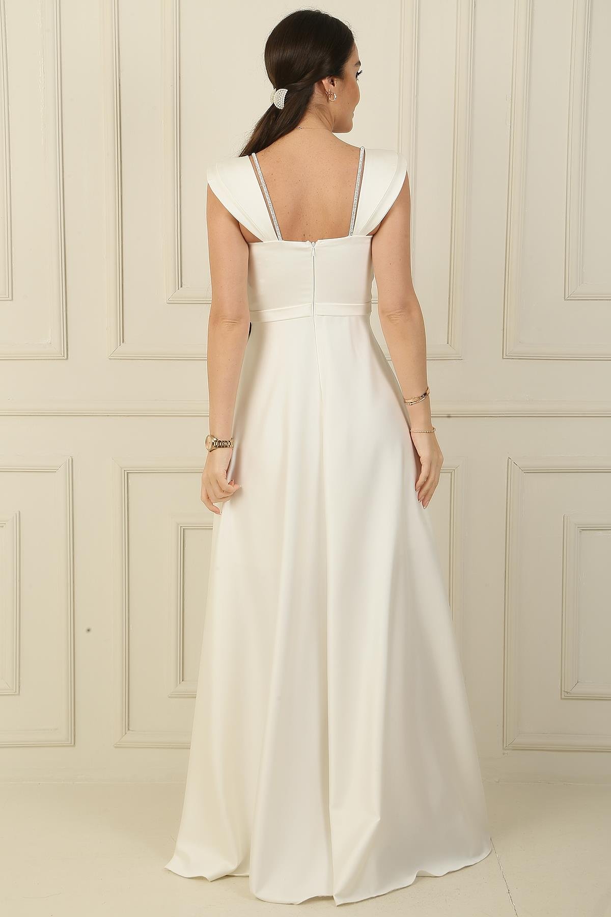 S-24K1210001Detailed Stone Pendant, Buy Long Dress Square Collar Lined