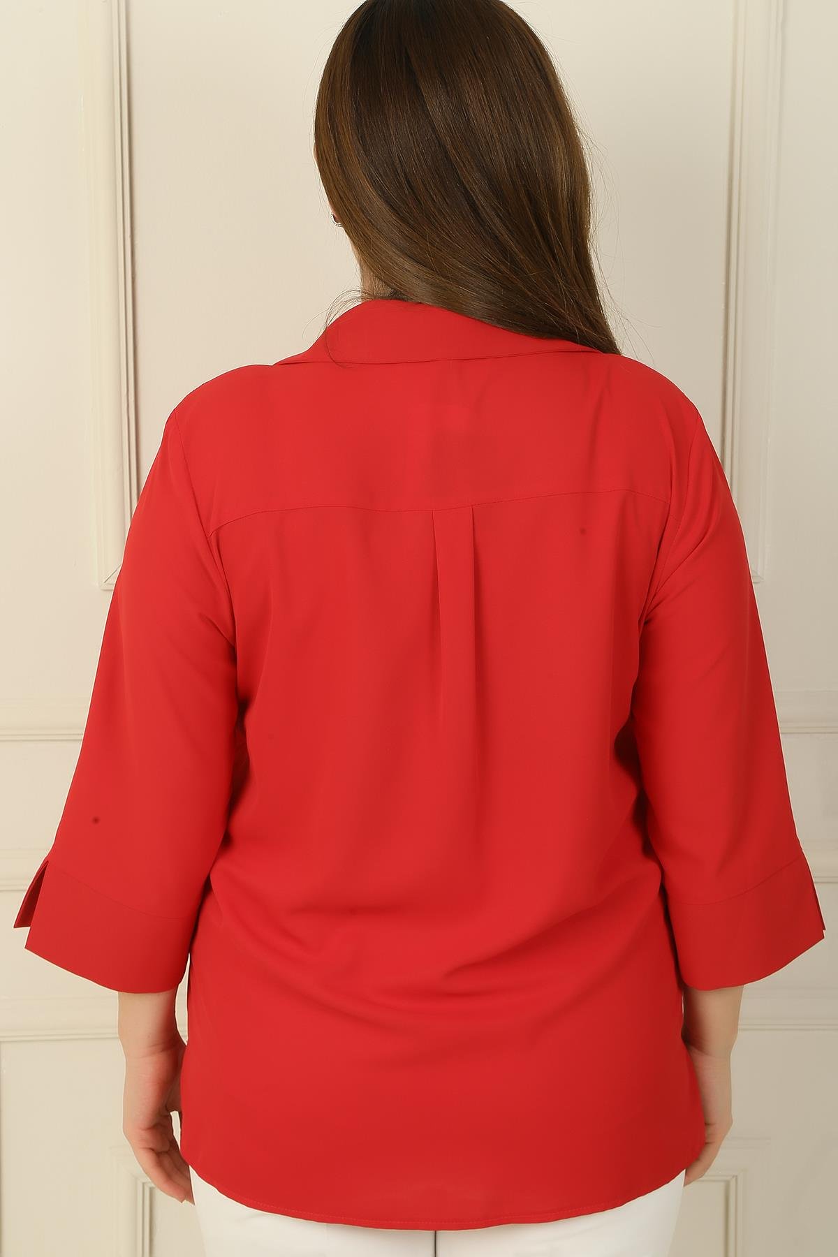 S-24Y1040003Polo Yaka Çeyrek Kol B.B. Bluz