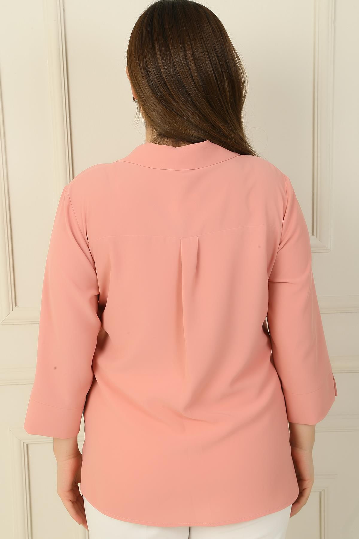 S-24Y1040004Polo Collar With Pockets Blouse Quarter Sleeve B. B.