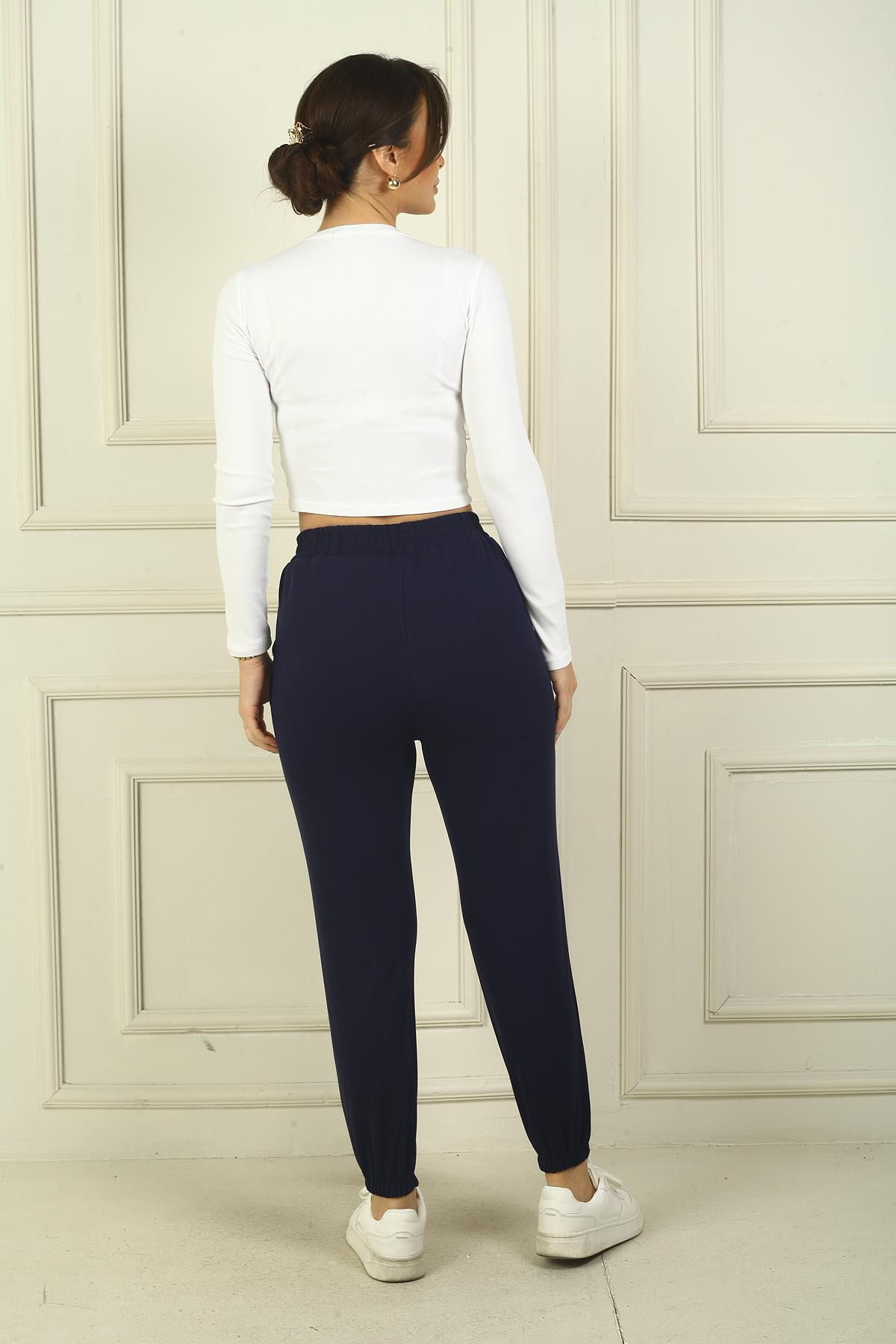 S-24Y4160009Kadın Beli Ve Paçası Lastikli Cepli Oysho Pantolon