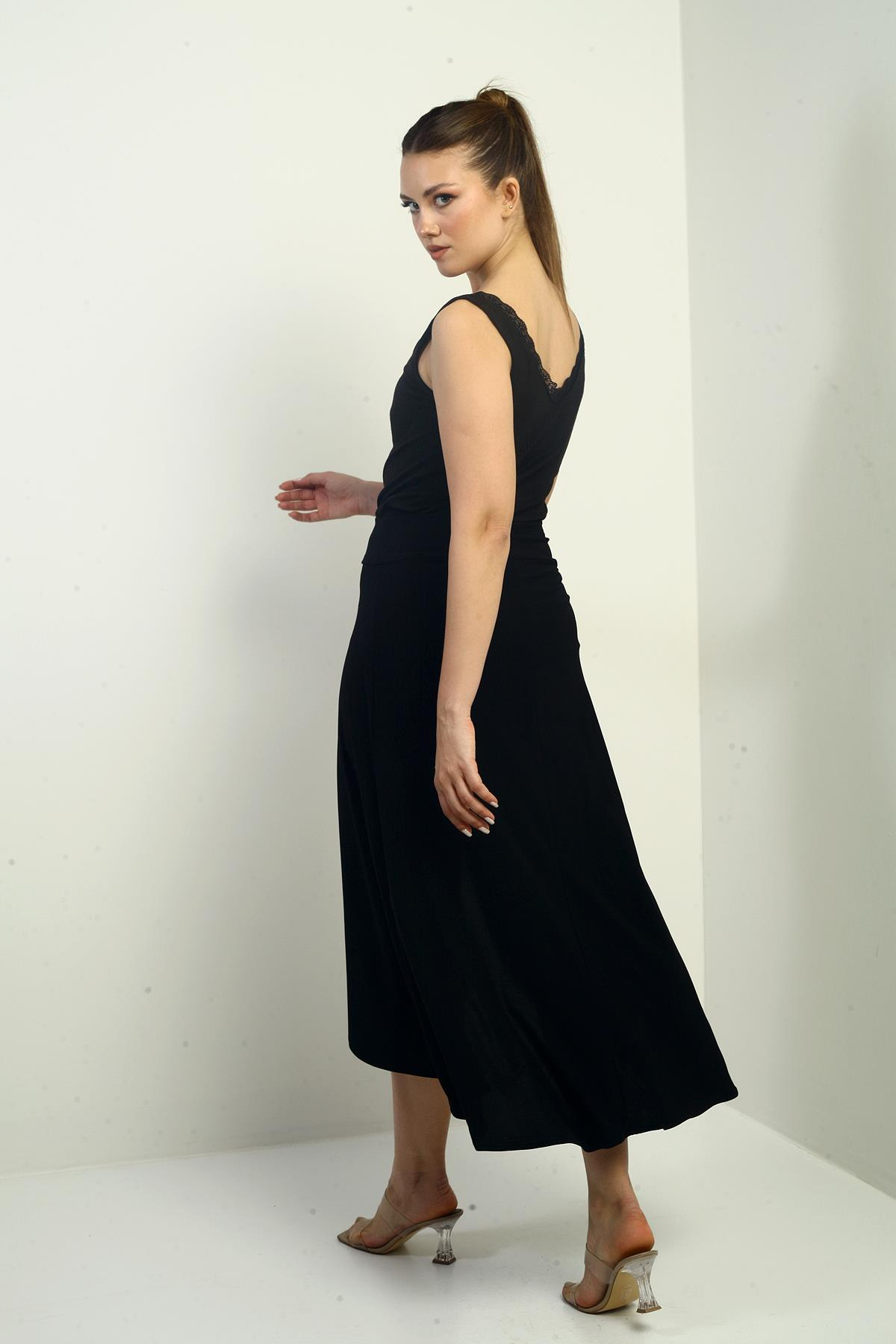 S-25K2220001Kadın İçi Şortlu Sandy Uzun Etek