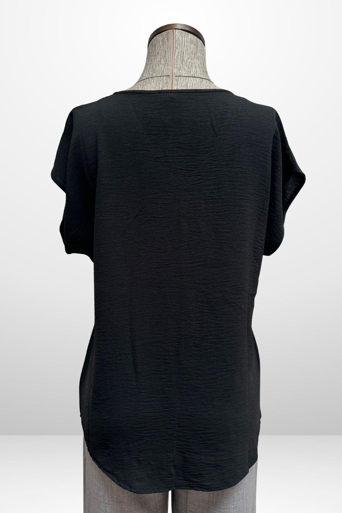 S-25Y4370006Kadın V Yaka Ayrobin Bluz