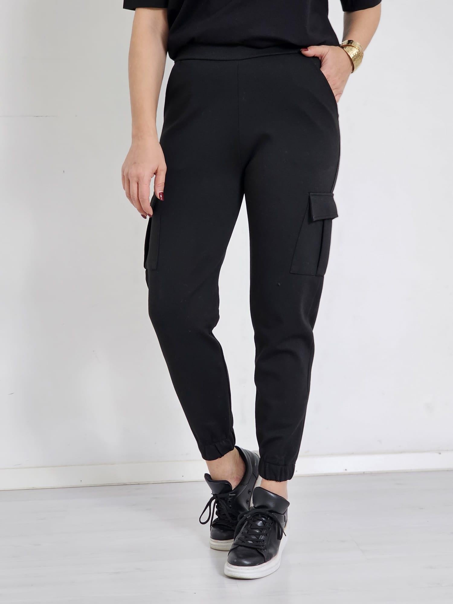 FELİX10992 Kargo Cep Siyah Pantolon