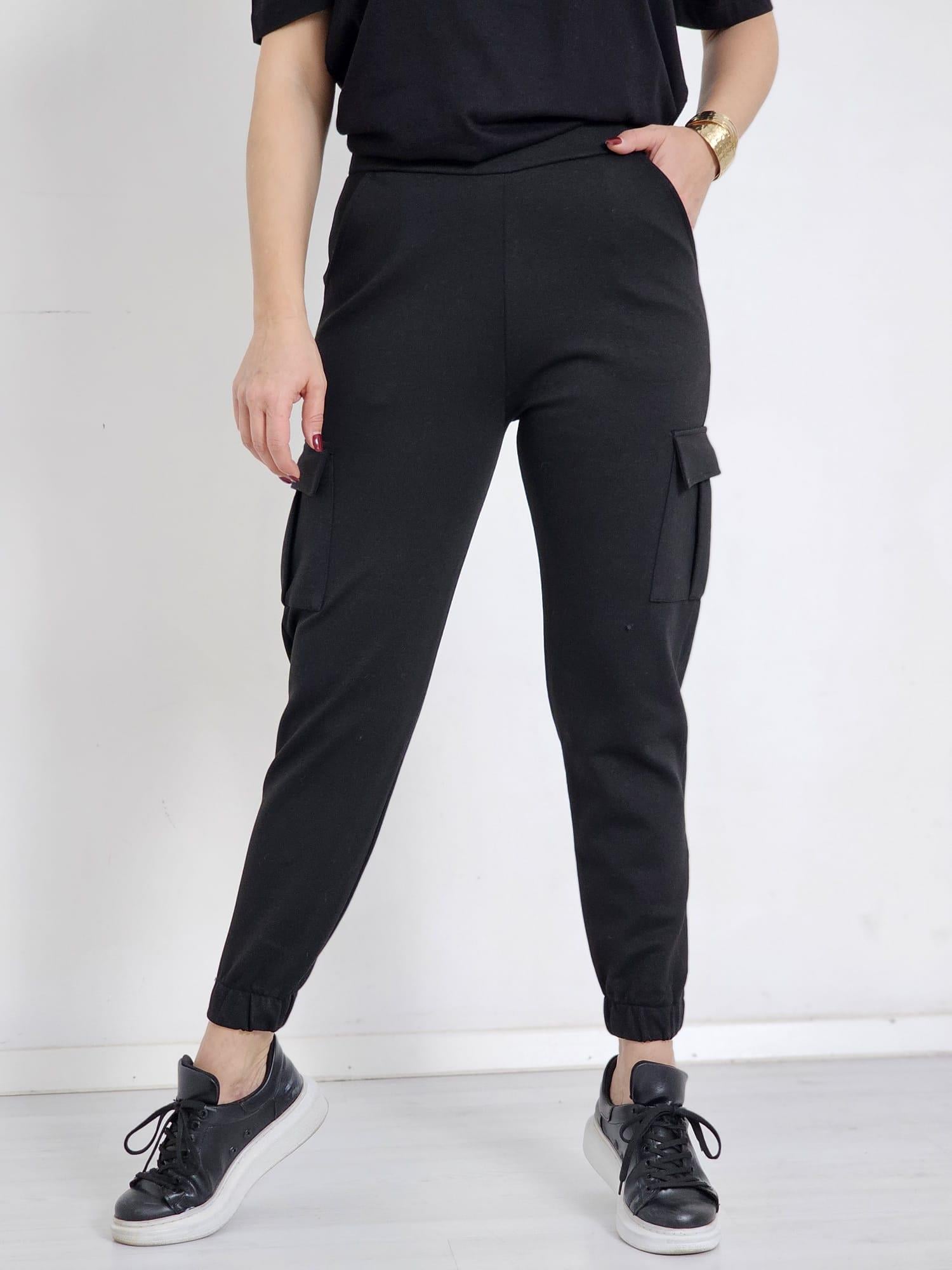FELİX10992 Kargo Cep Siyah Pantolon