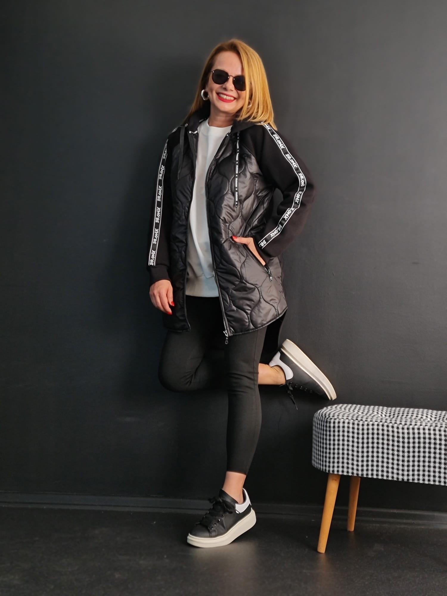 FELİX11106 Kapitone Detaylı Siyah Ceket-Mont