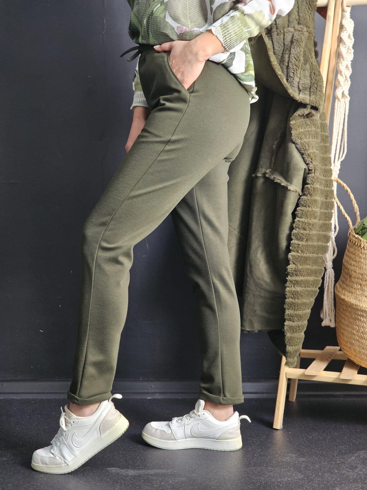 FELİX11252 Duble Paça Çelik Örgü Haki Yeşil Pantolon
