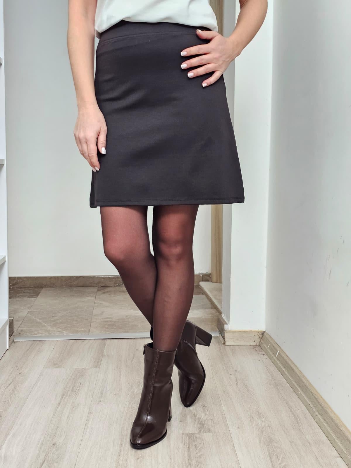 FELİX14578 Kahverengi Çelik Çan Kısa Etek